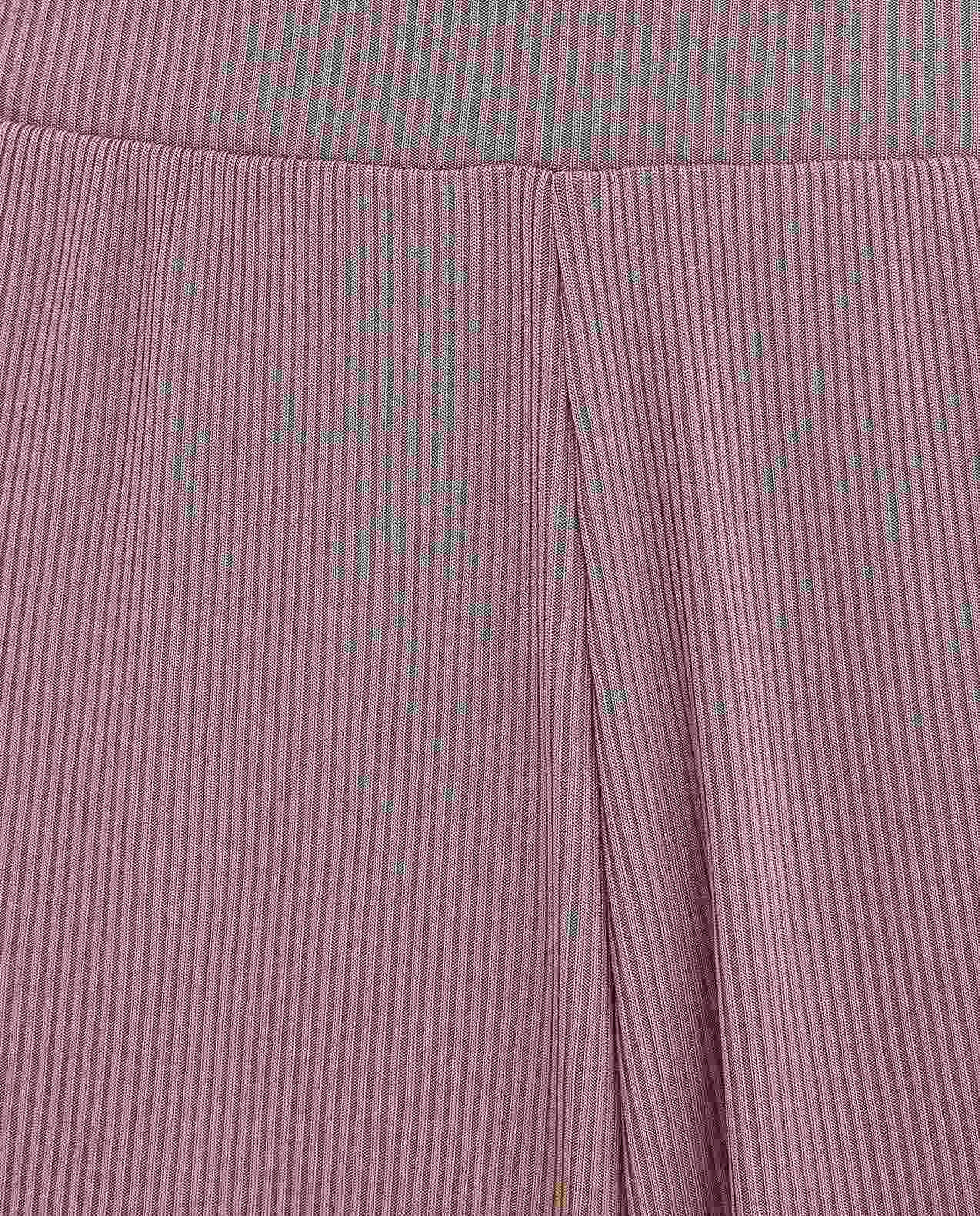 Ribbed Lounge Pants with Elastic Waist