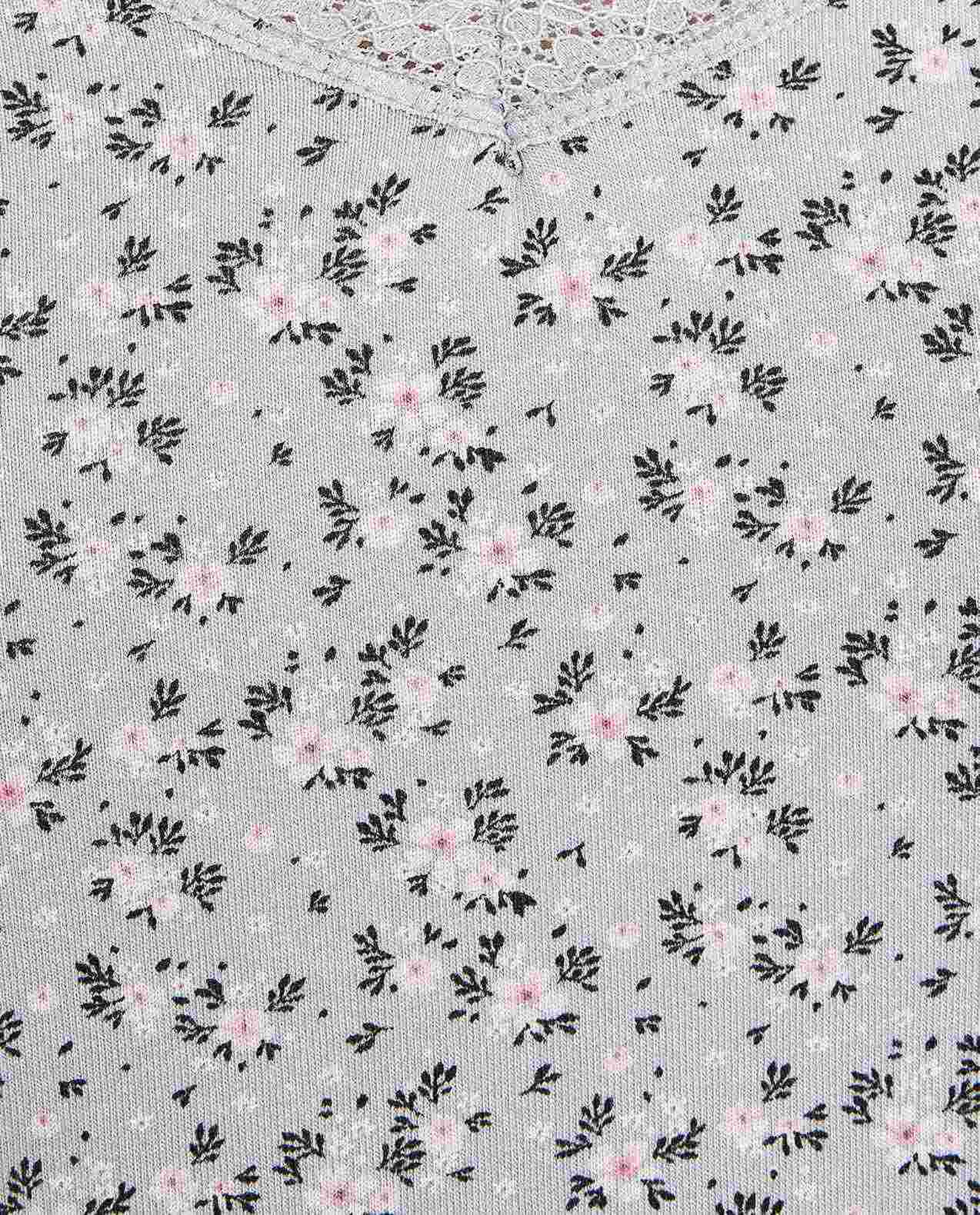 Printed Lace Trim Camisole with V-Neck