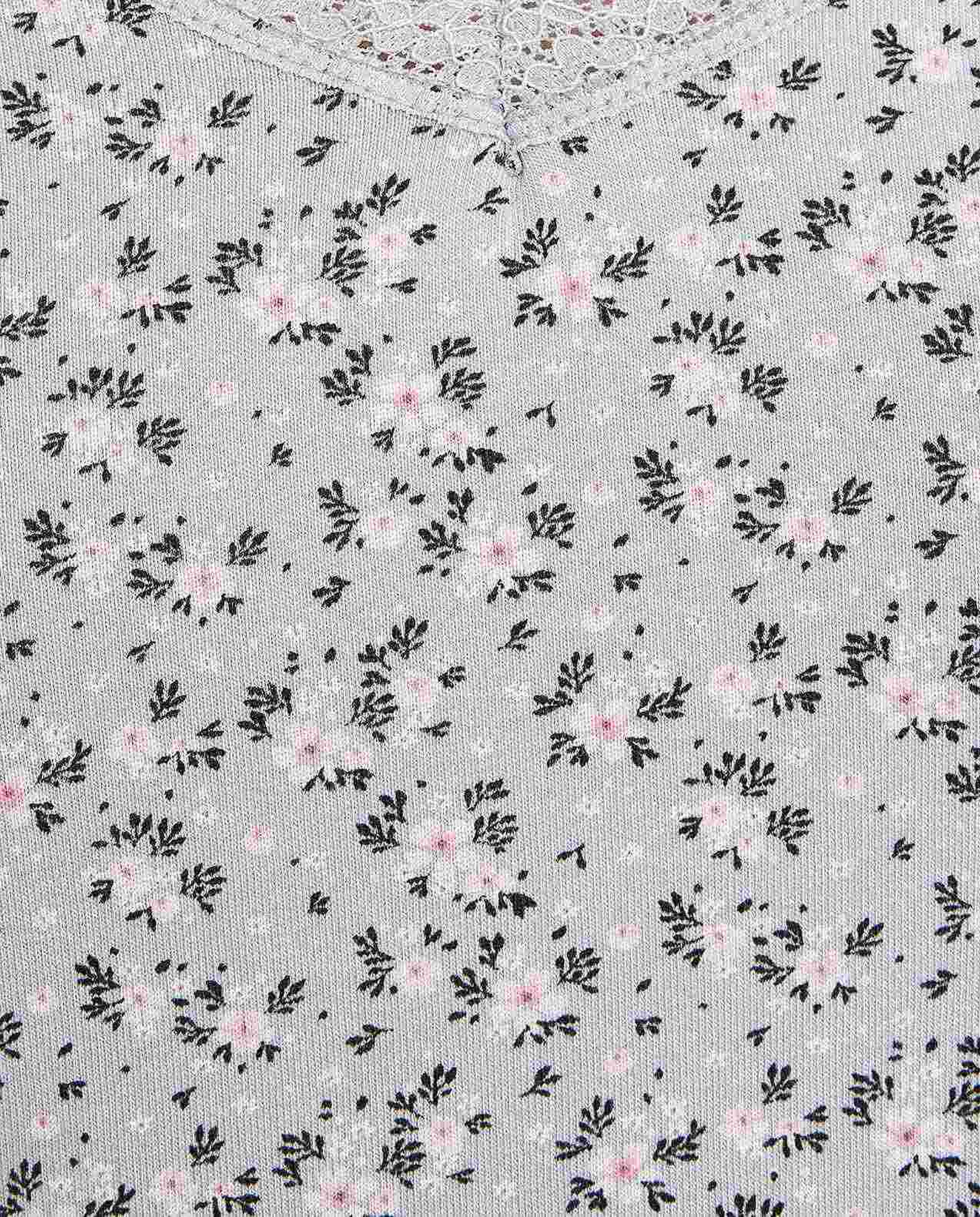 Printed Lace Trim Camisole with V-Neck