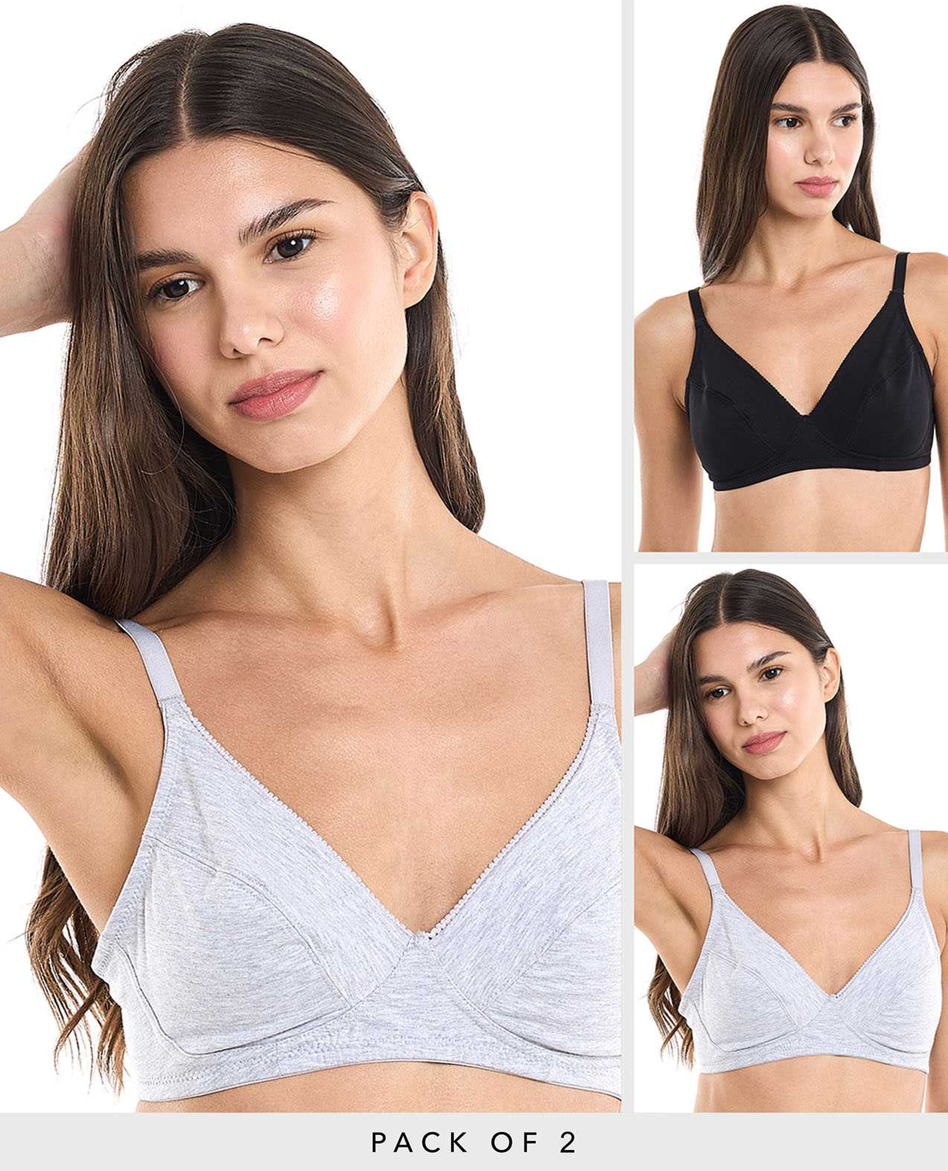 2 Pack Non-Padded Bras