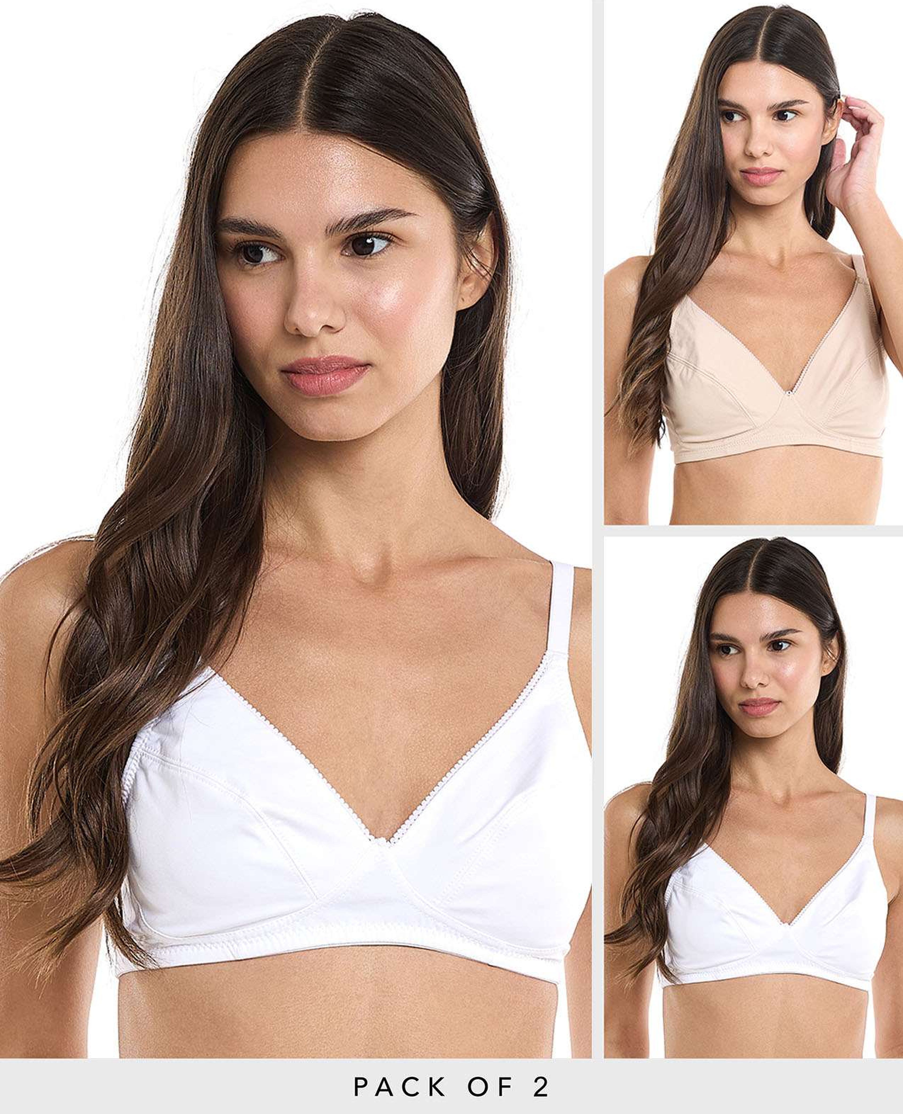 2 Pack Non-Padded Bras