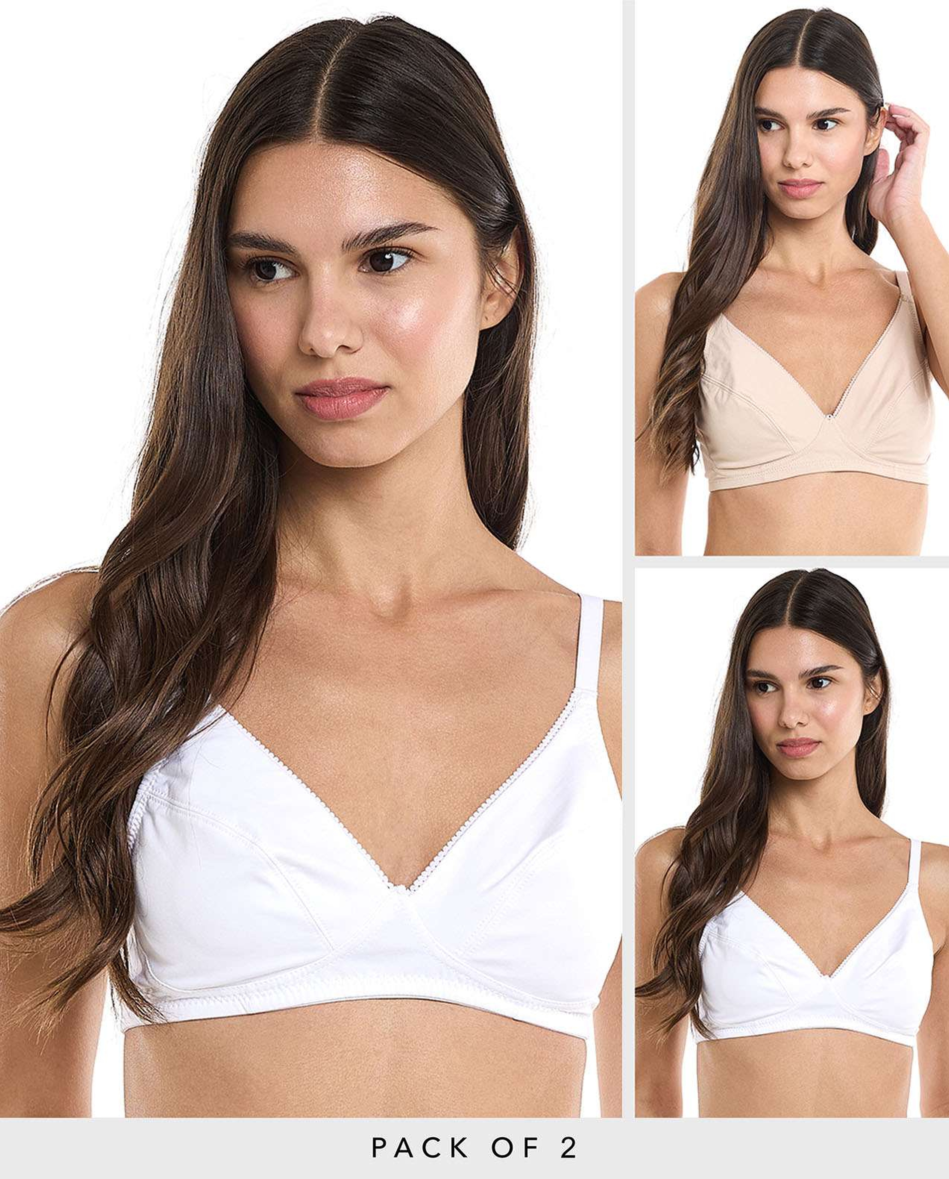 2 Pack Non-Padded Bras