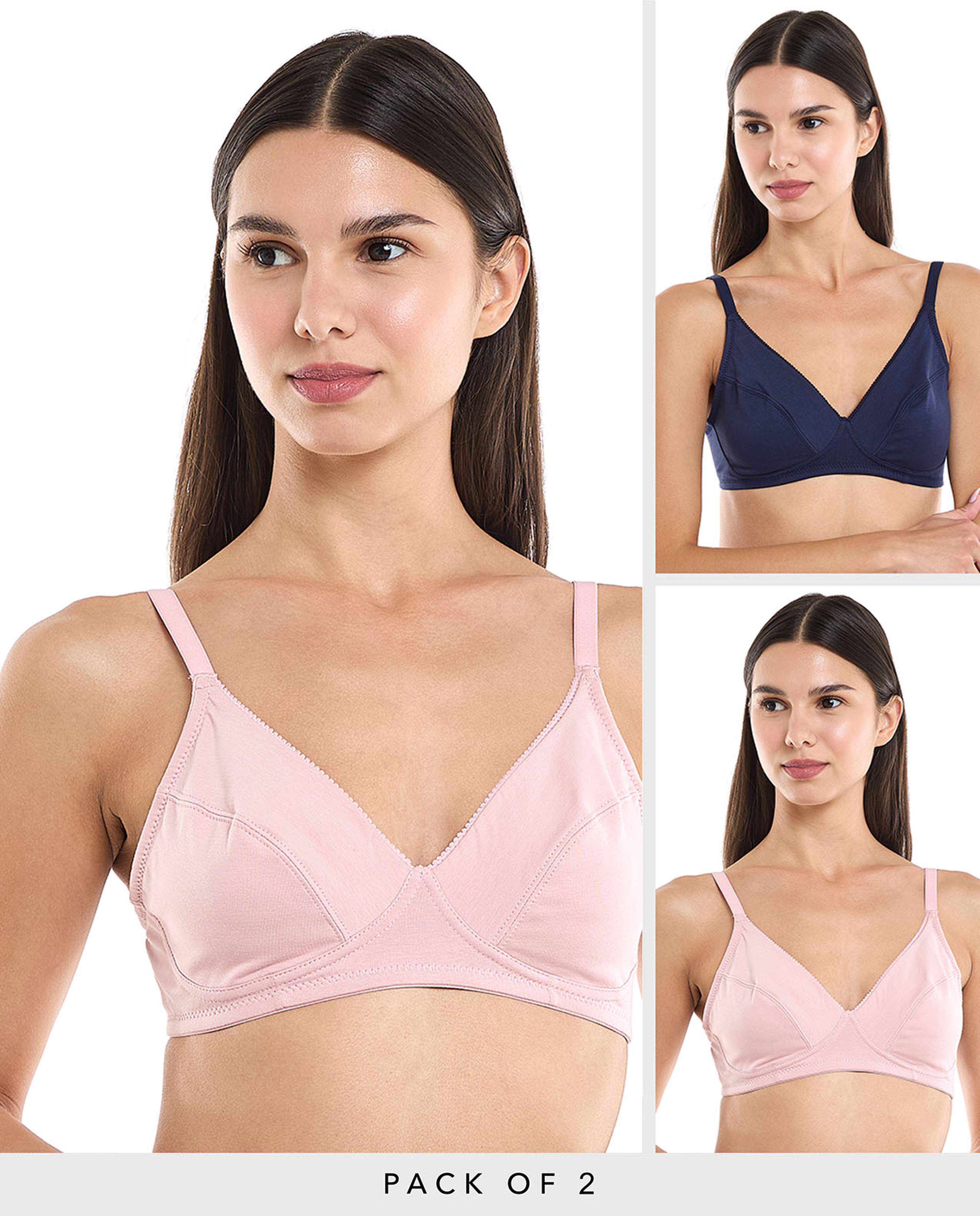2 Pack Non-Padded Bras