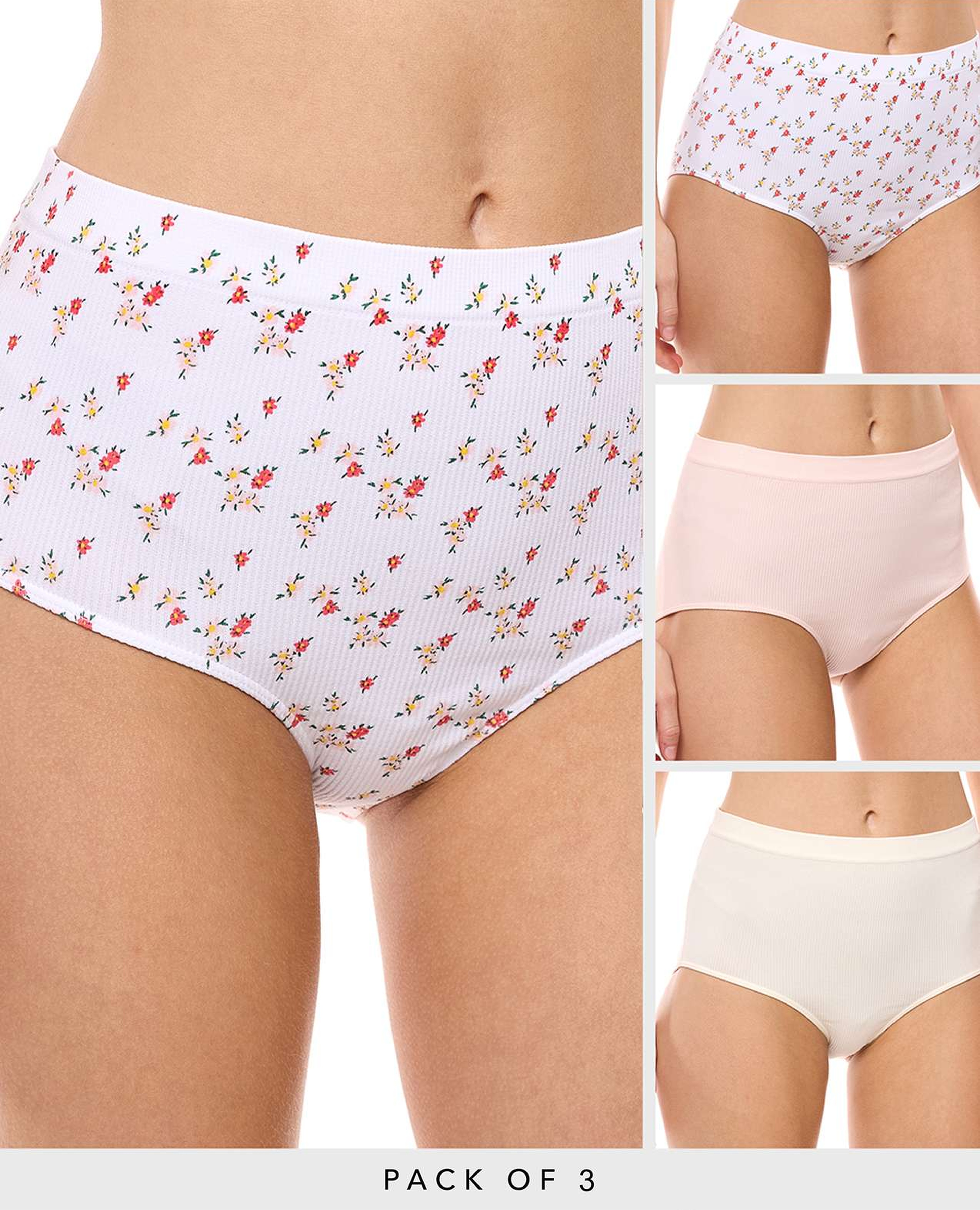 3 Pack Seamless Full Briefs