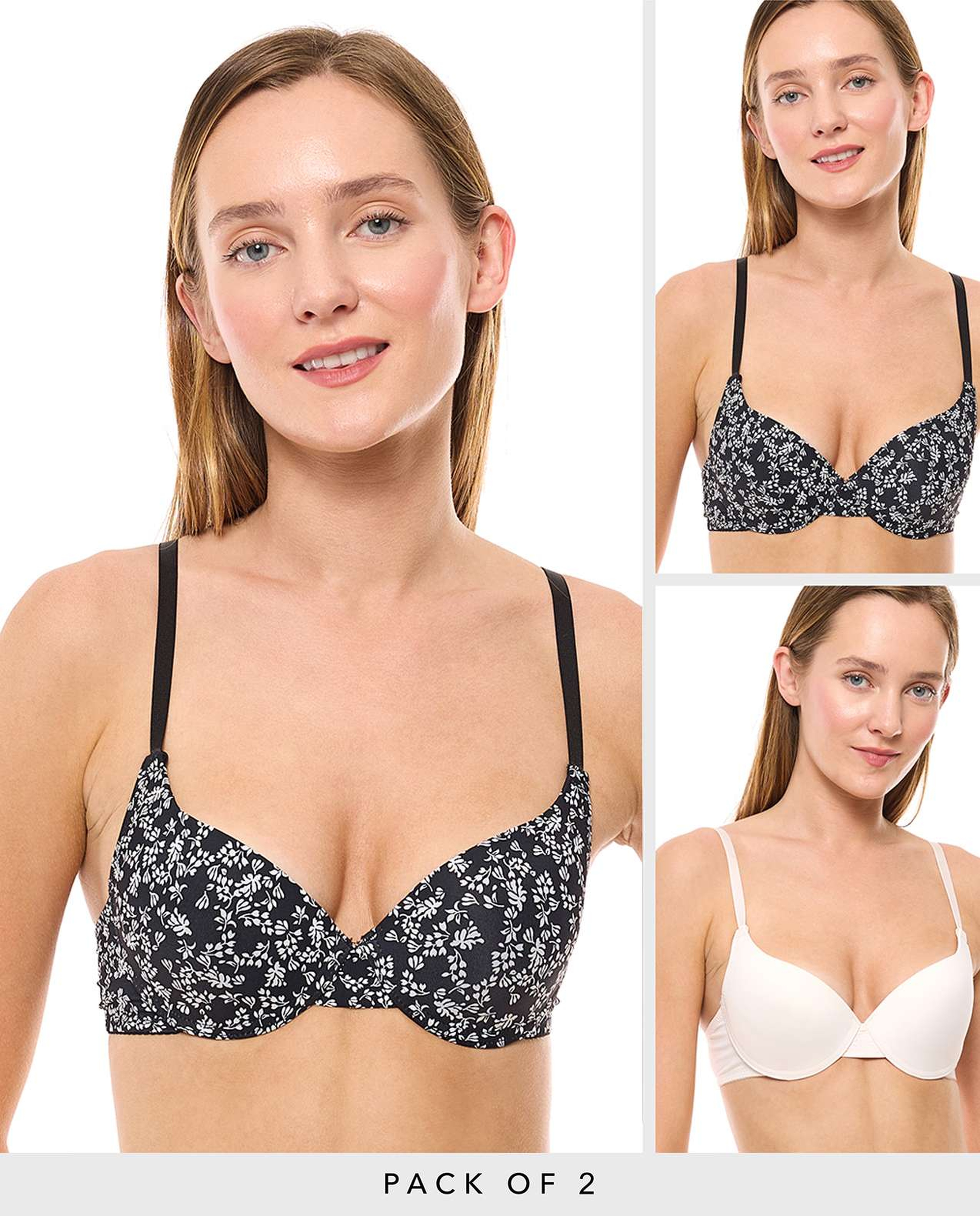 2 Pack Push-Up Bras
