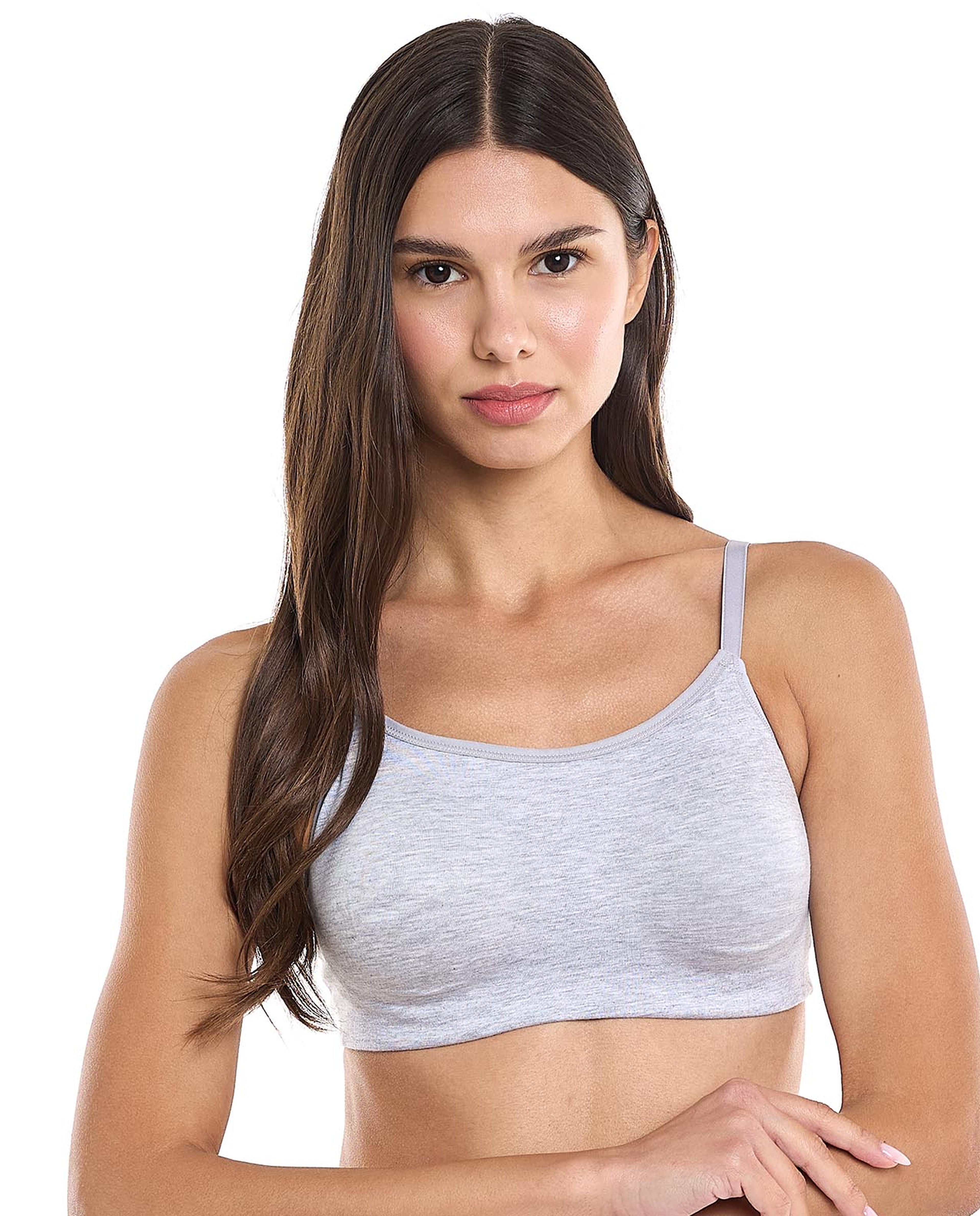 Solid Bonded Bra with Scoop Neck