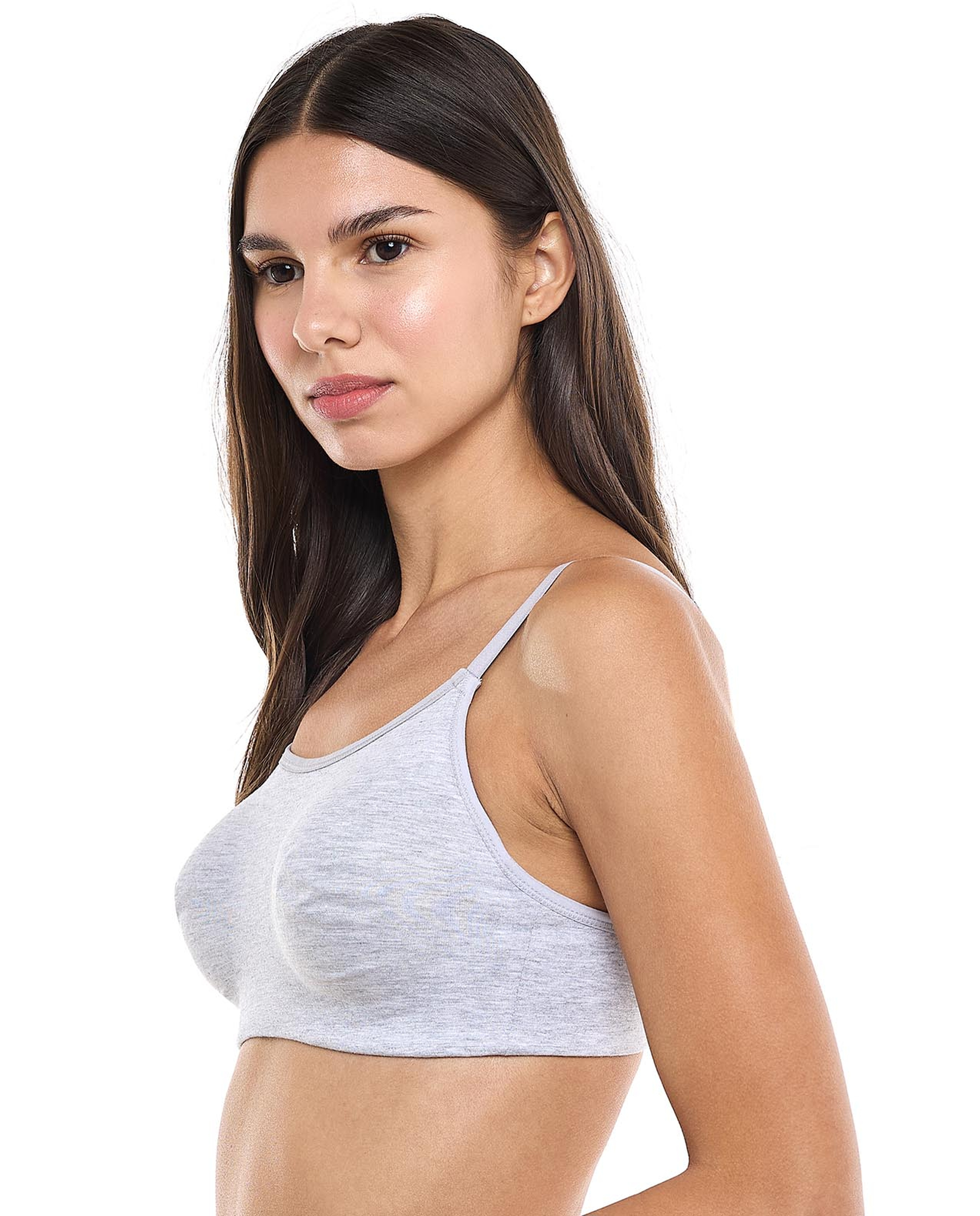 Solid Bonded Bra with Scoop Neck