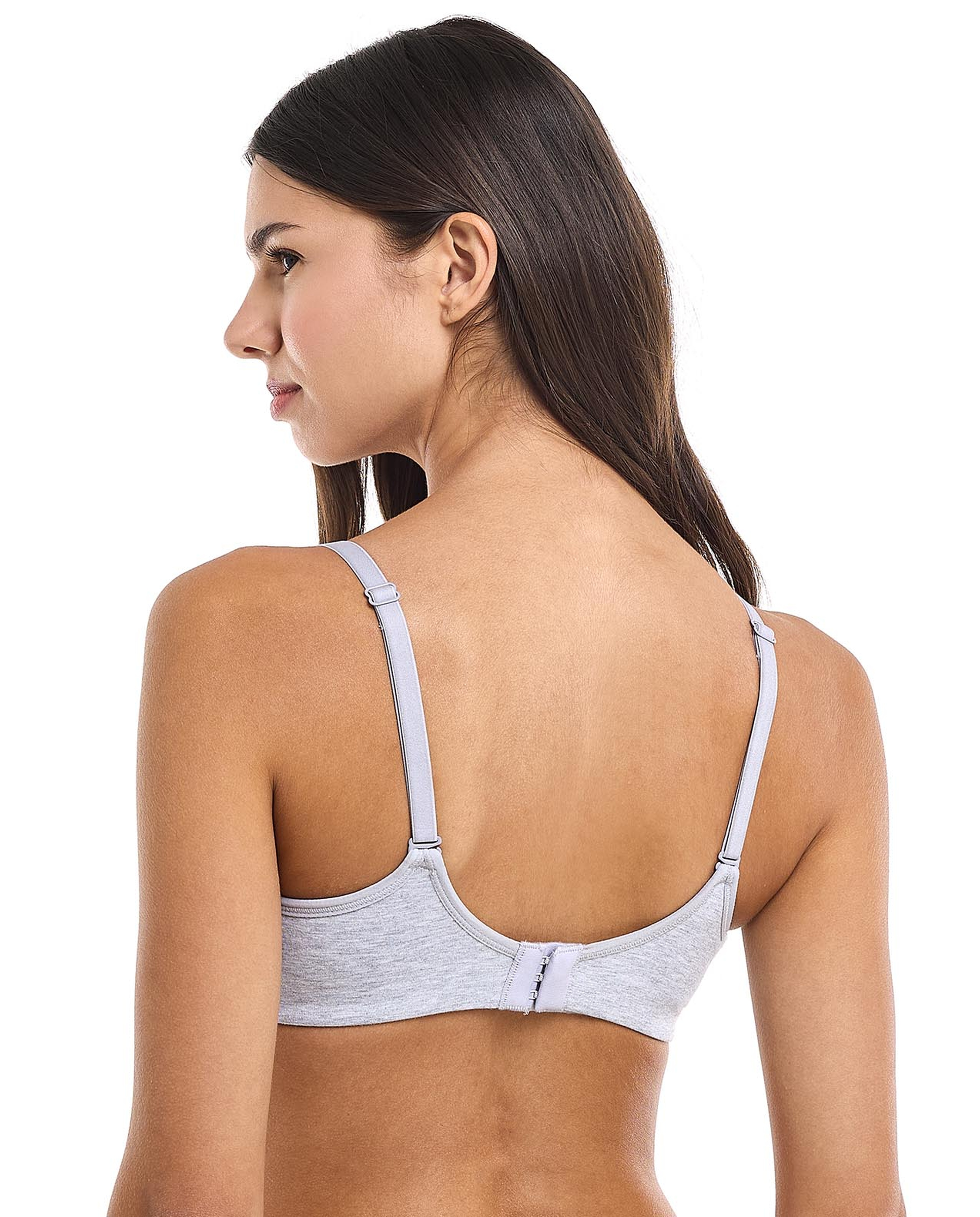 Solid Bonded Bra with Scoop Neck