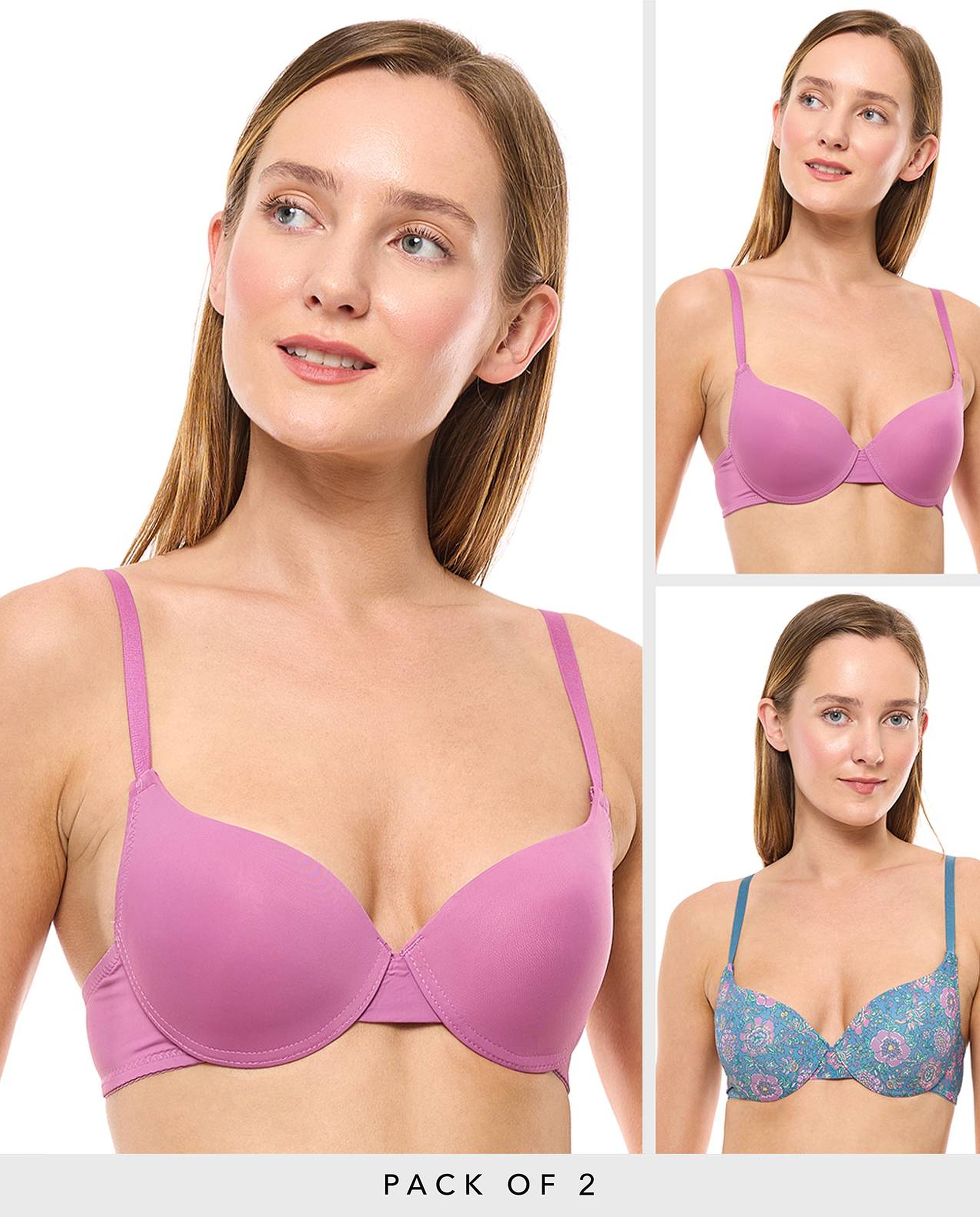2 Pack Push-Up Bras