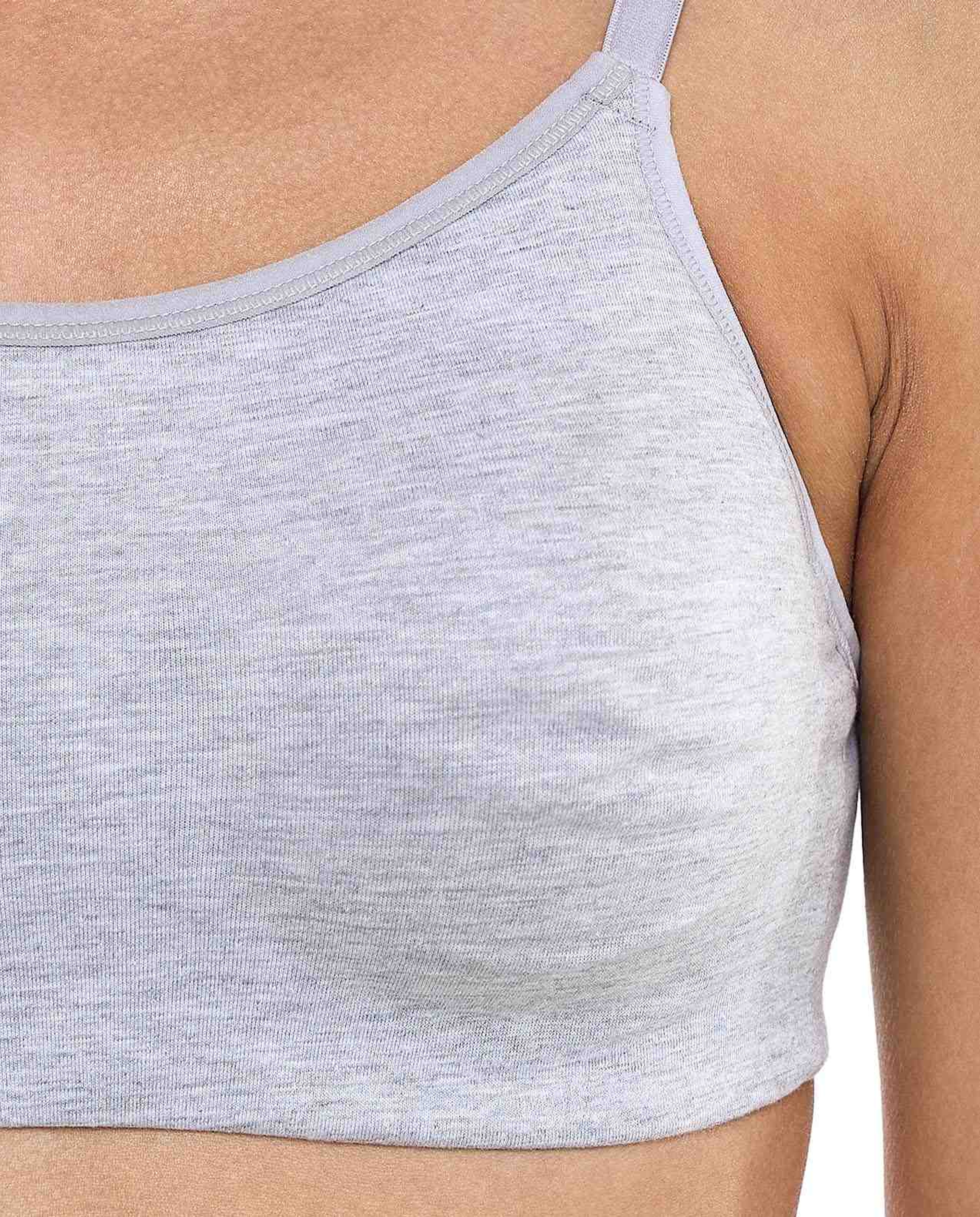 Solid Bonded Bra with Scoop Neck