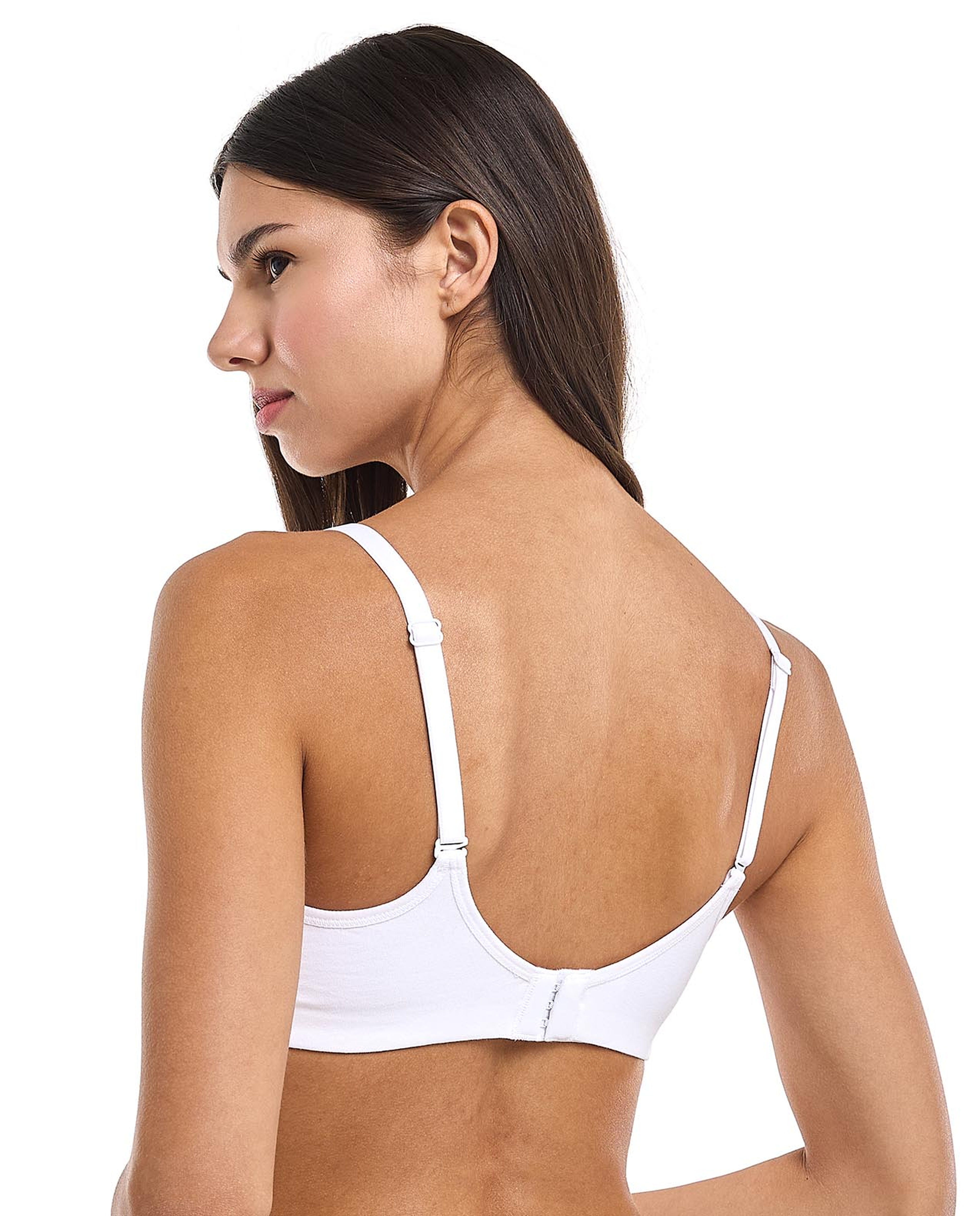 Solid Bonded Bra with Scoop Neck
