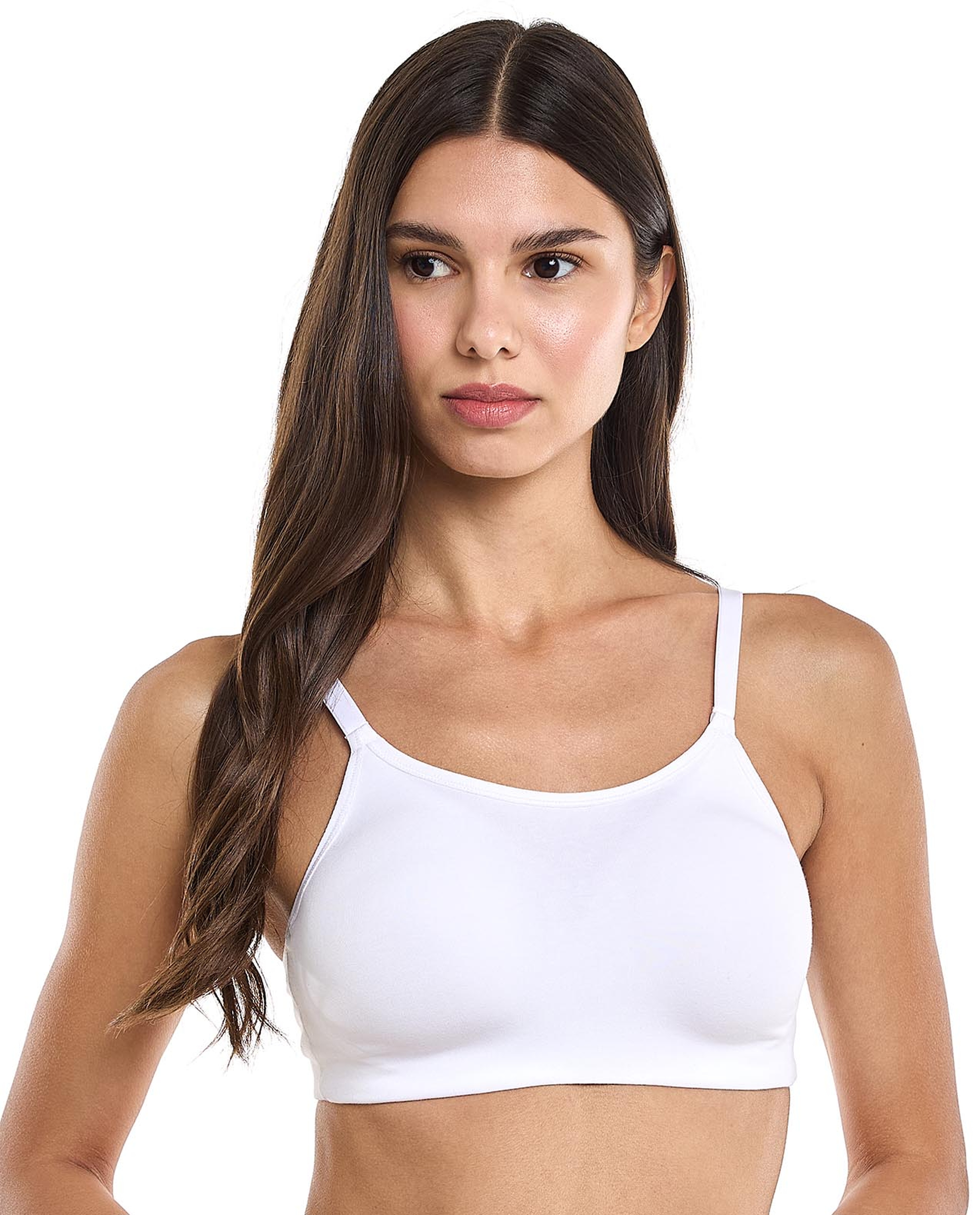 Solid Bonded Bra with Scoop Neck