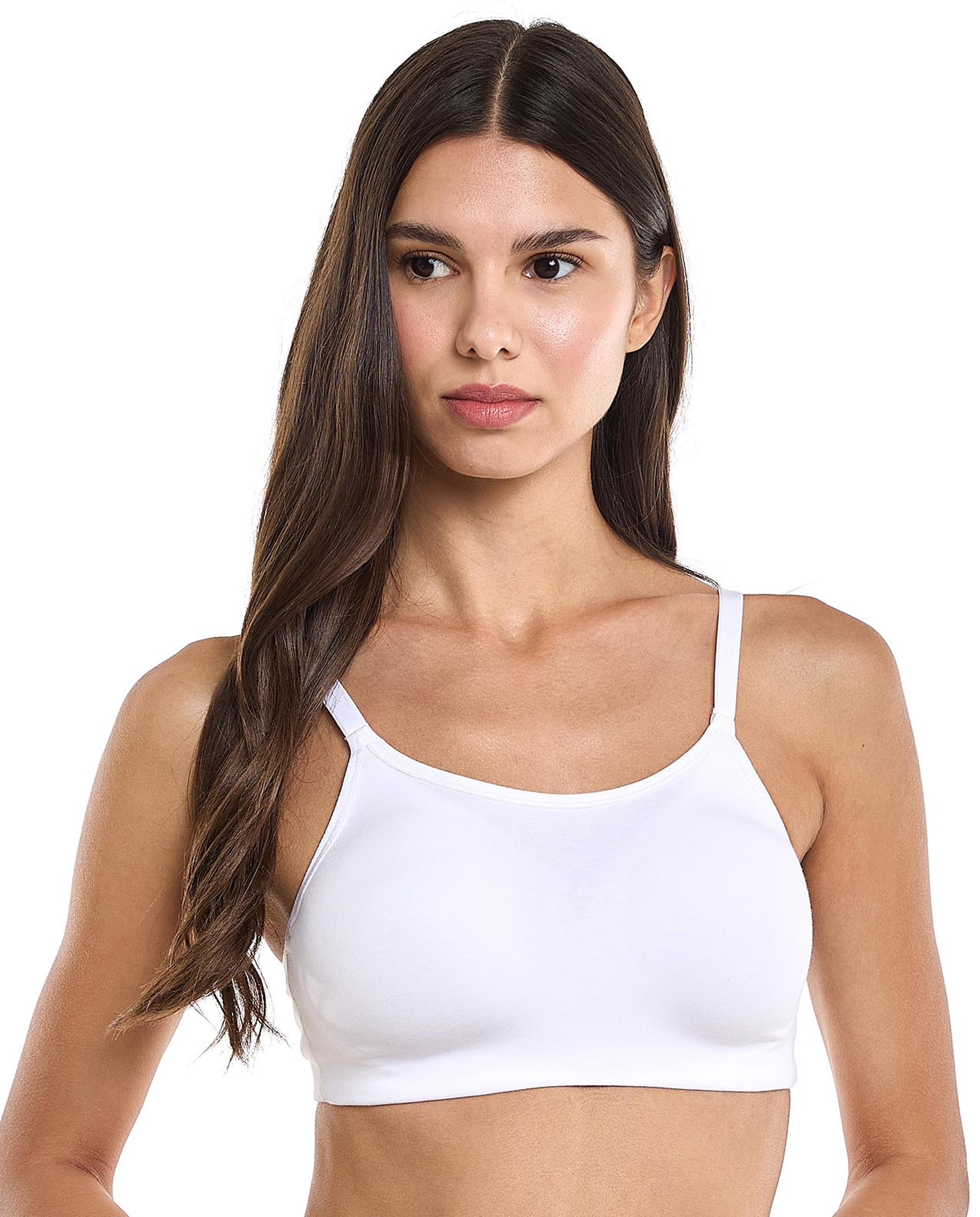 Solid Bonded Bra with Scoop Neck