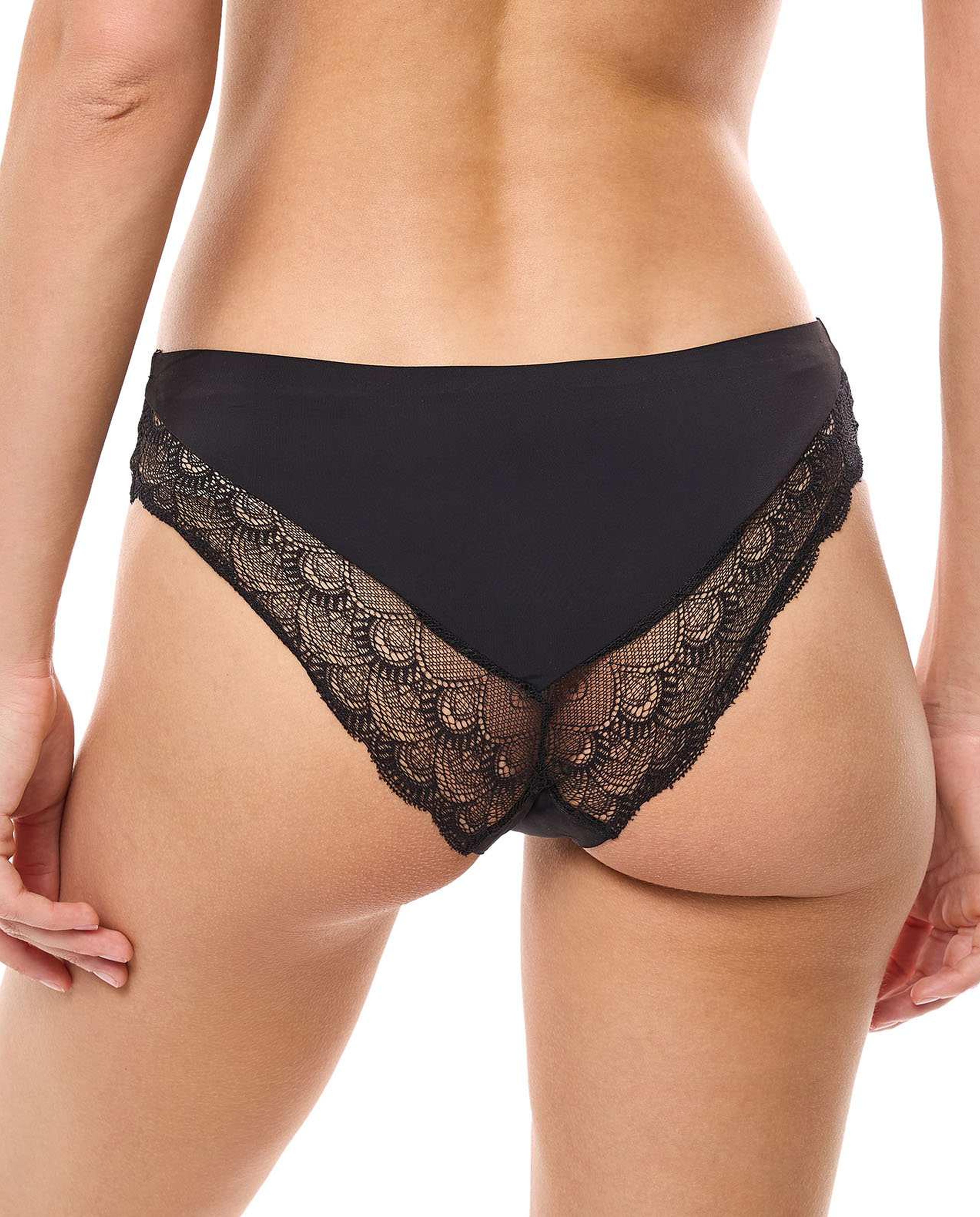 3 Pack Lace Trim Seamless Bikini Briefs