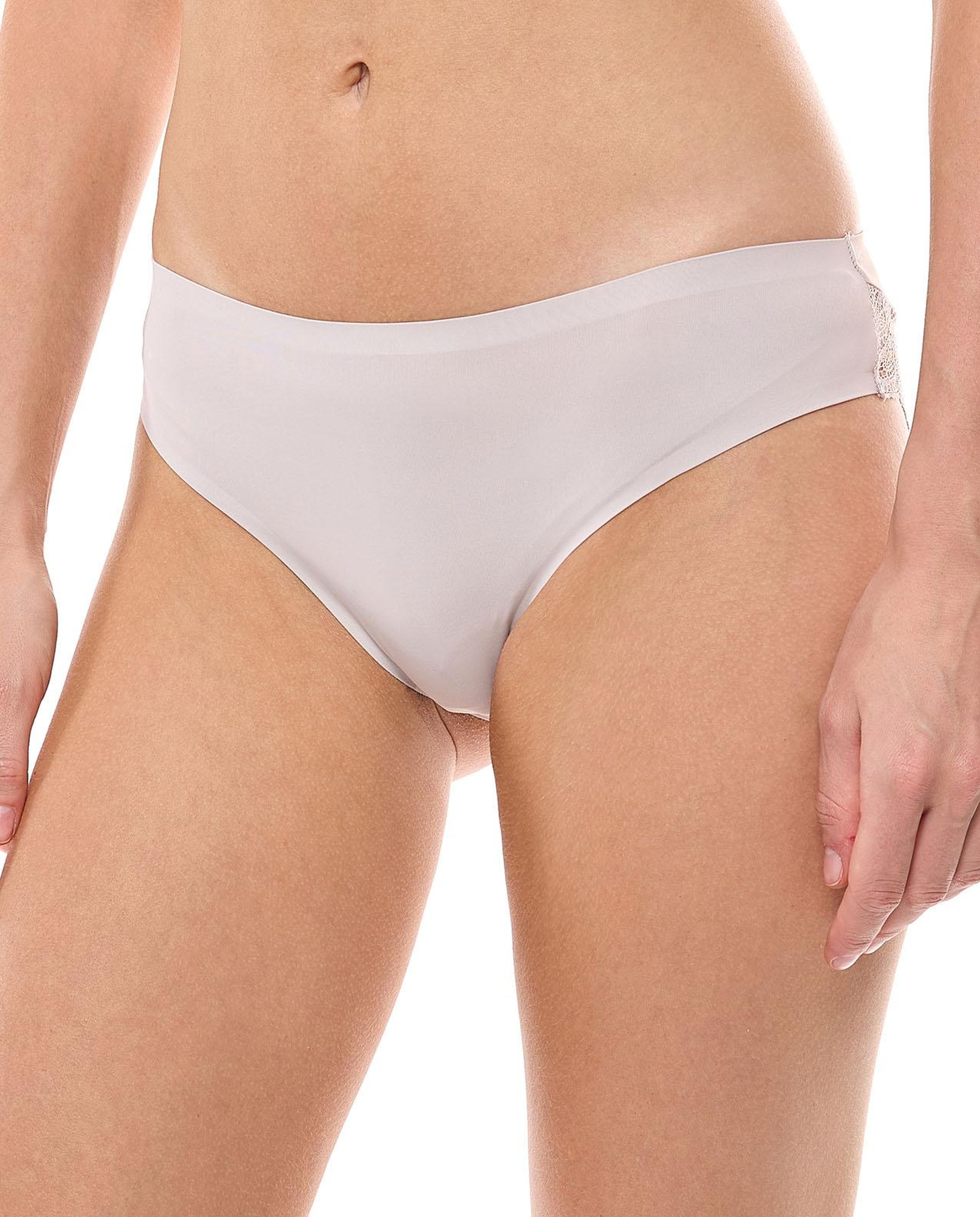 3 Pack Lace Trim Seamless Bikini Briefs