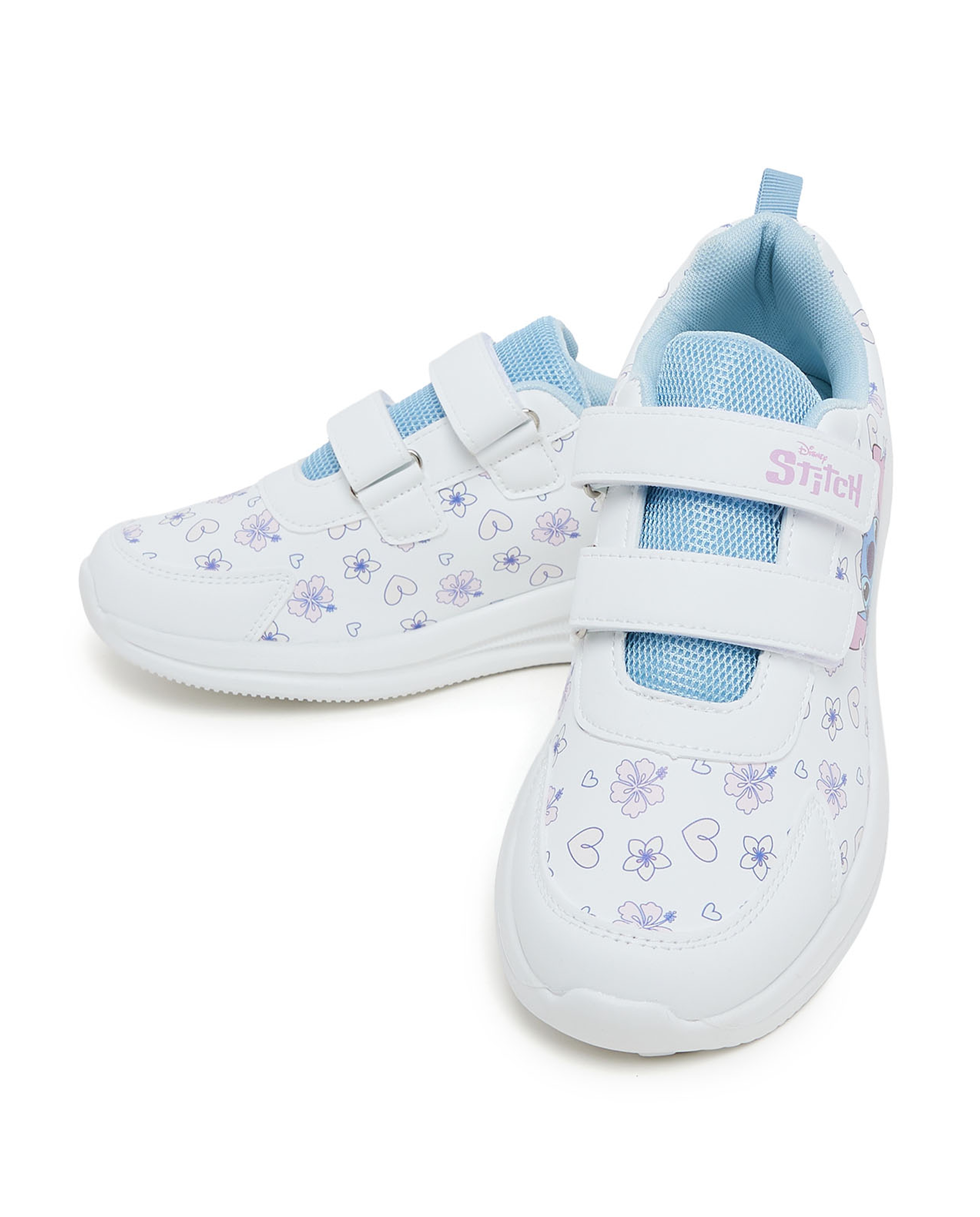 Stitch Printed Velcro Closure Shoes