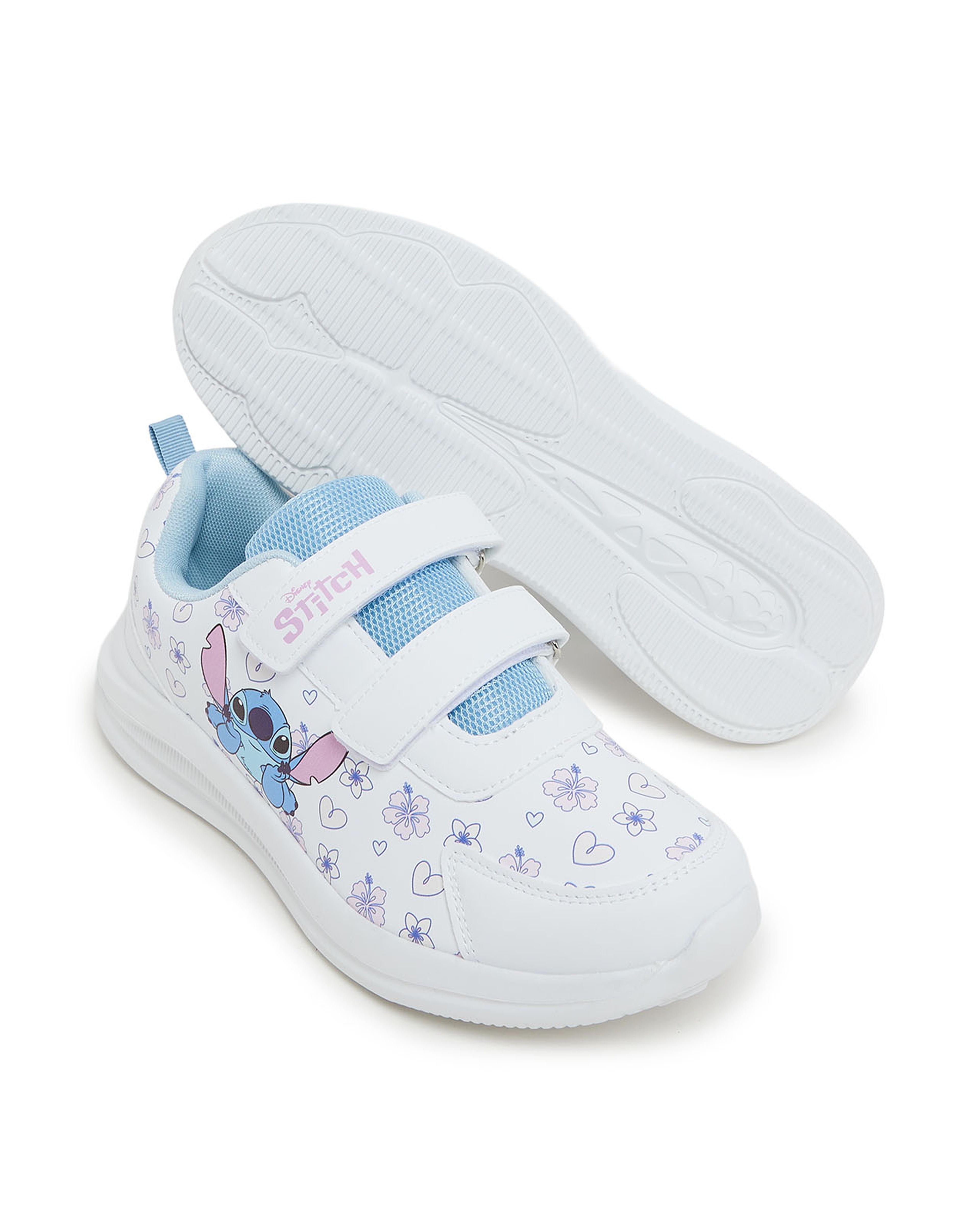 Stitch Printed Velcro Closure Shoes
