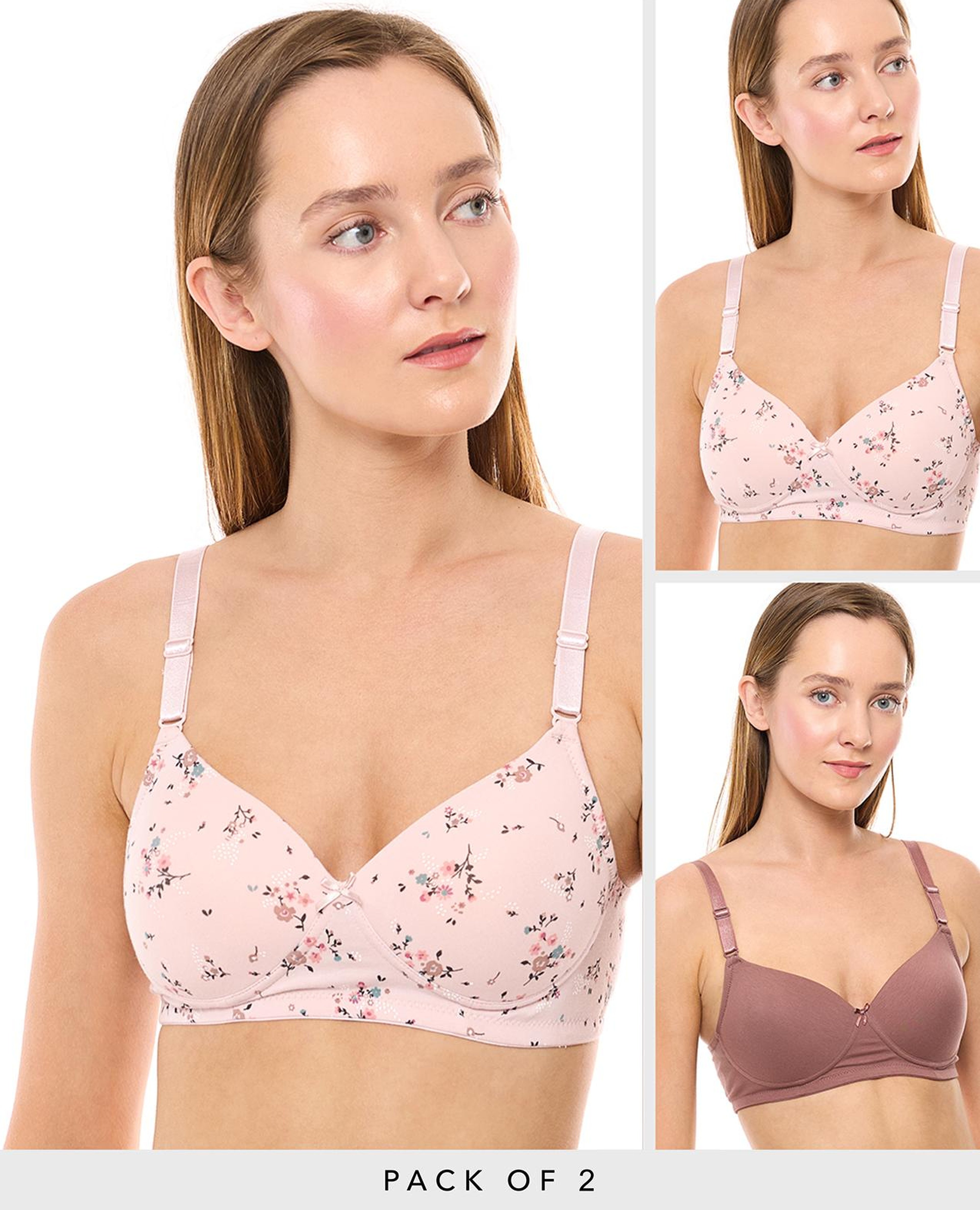 طقم حمالة صدر تيشيرت - قطعتين