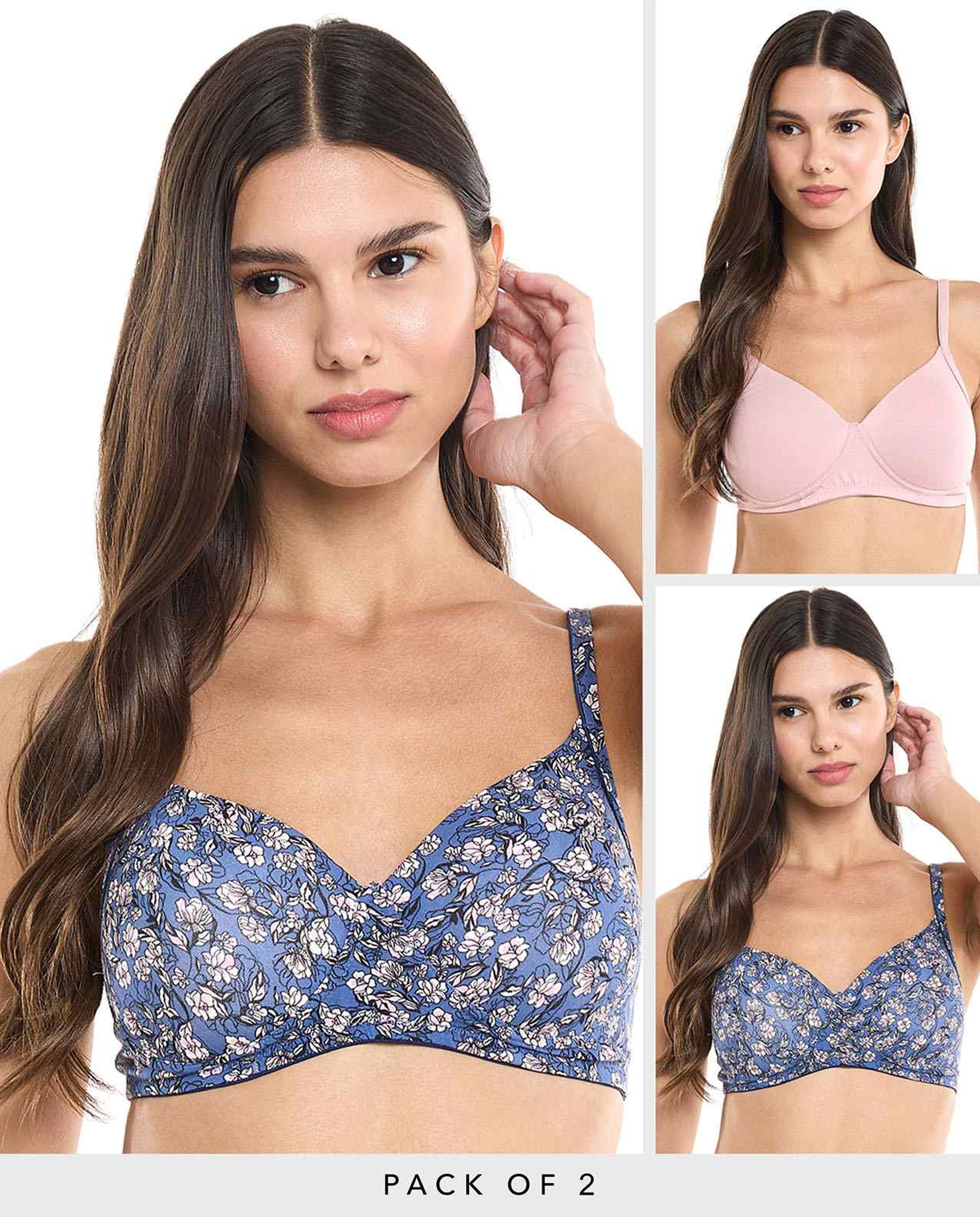 2 Pack Wireless Bra