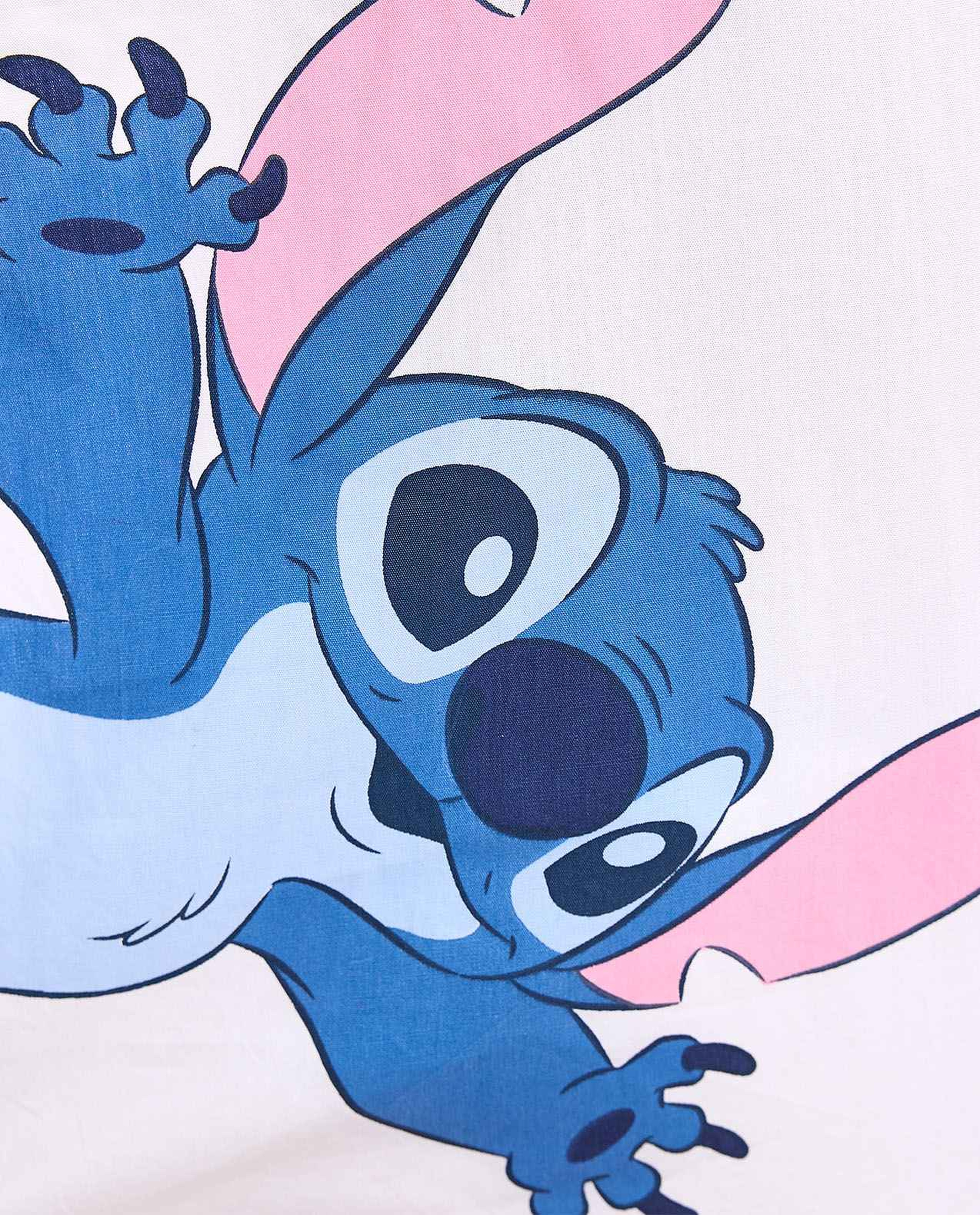 Stitch Printed Shirt with Classic Collar and Long Sleeves