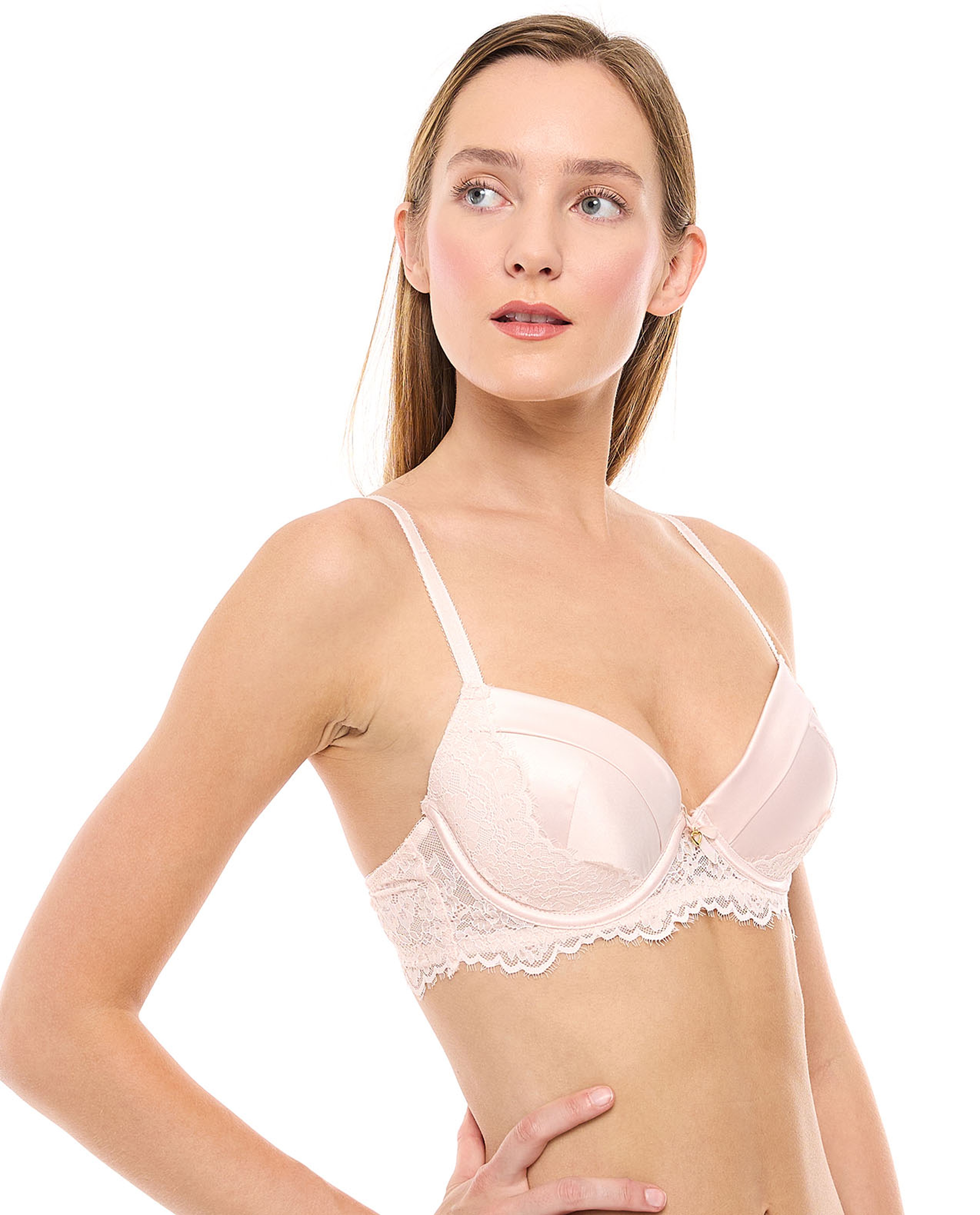Lace Trim Push Up Bra