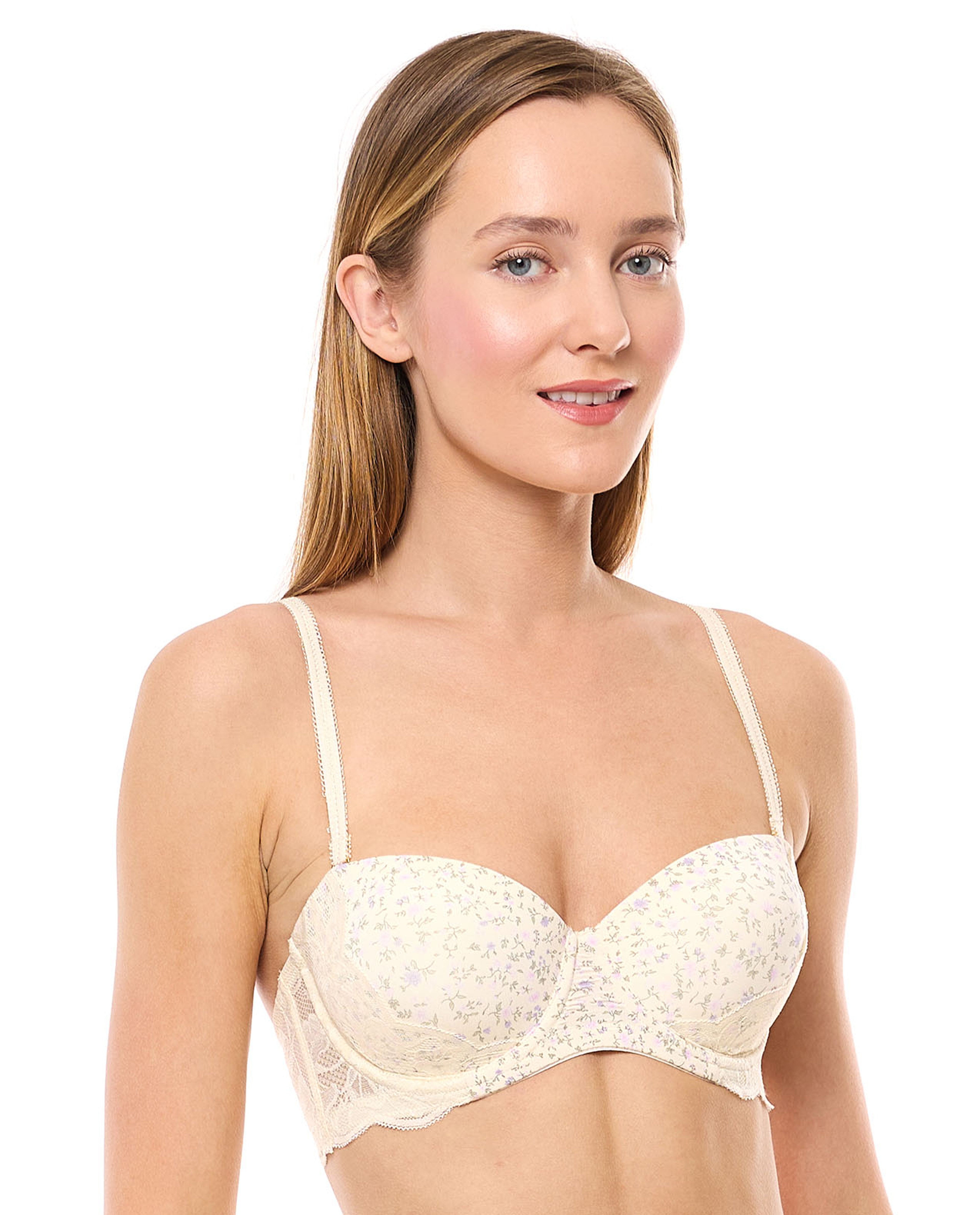 2 Pack Lace Trim Strapless Bras