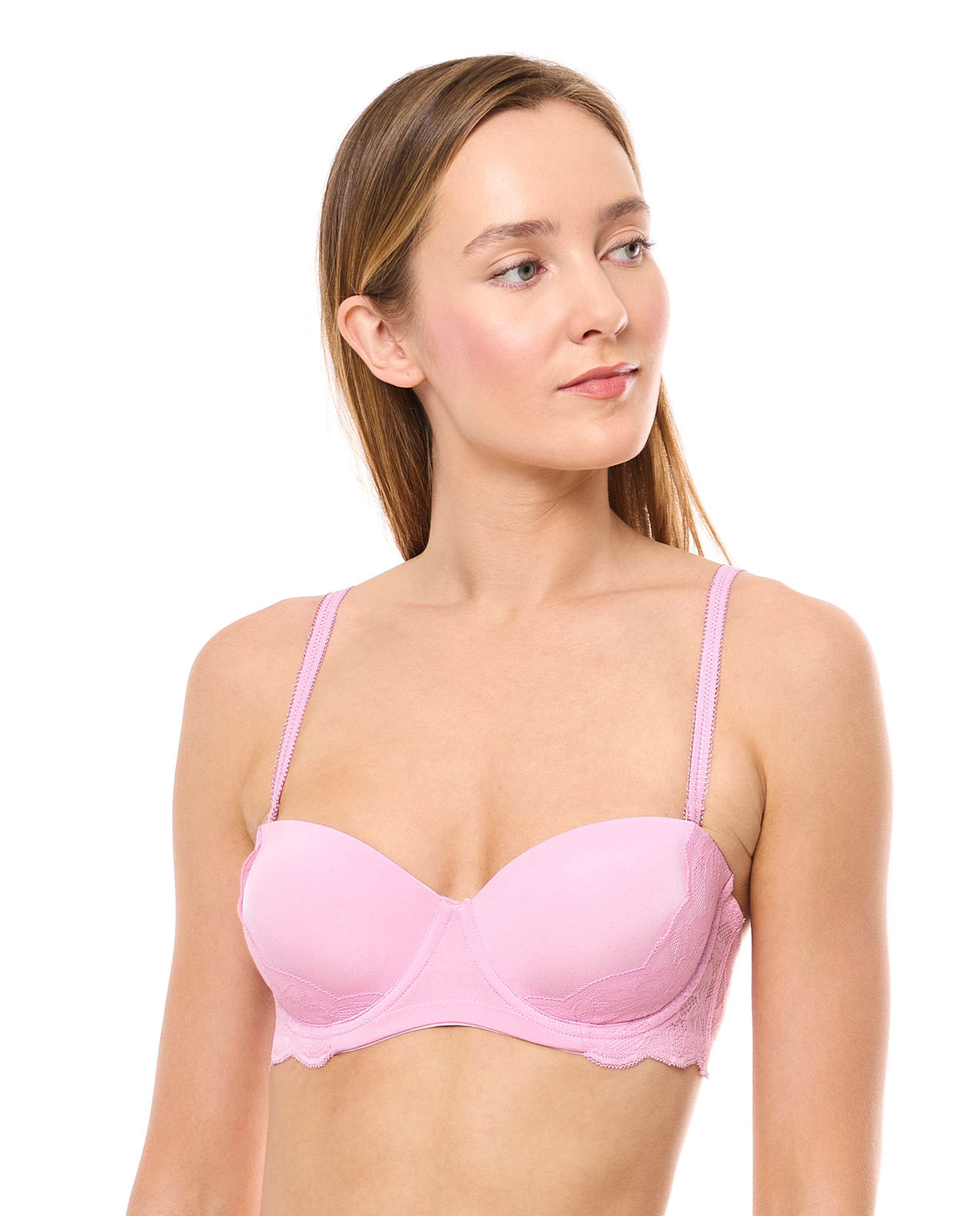 2 Pack Lace Trim Strapless Bras