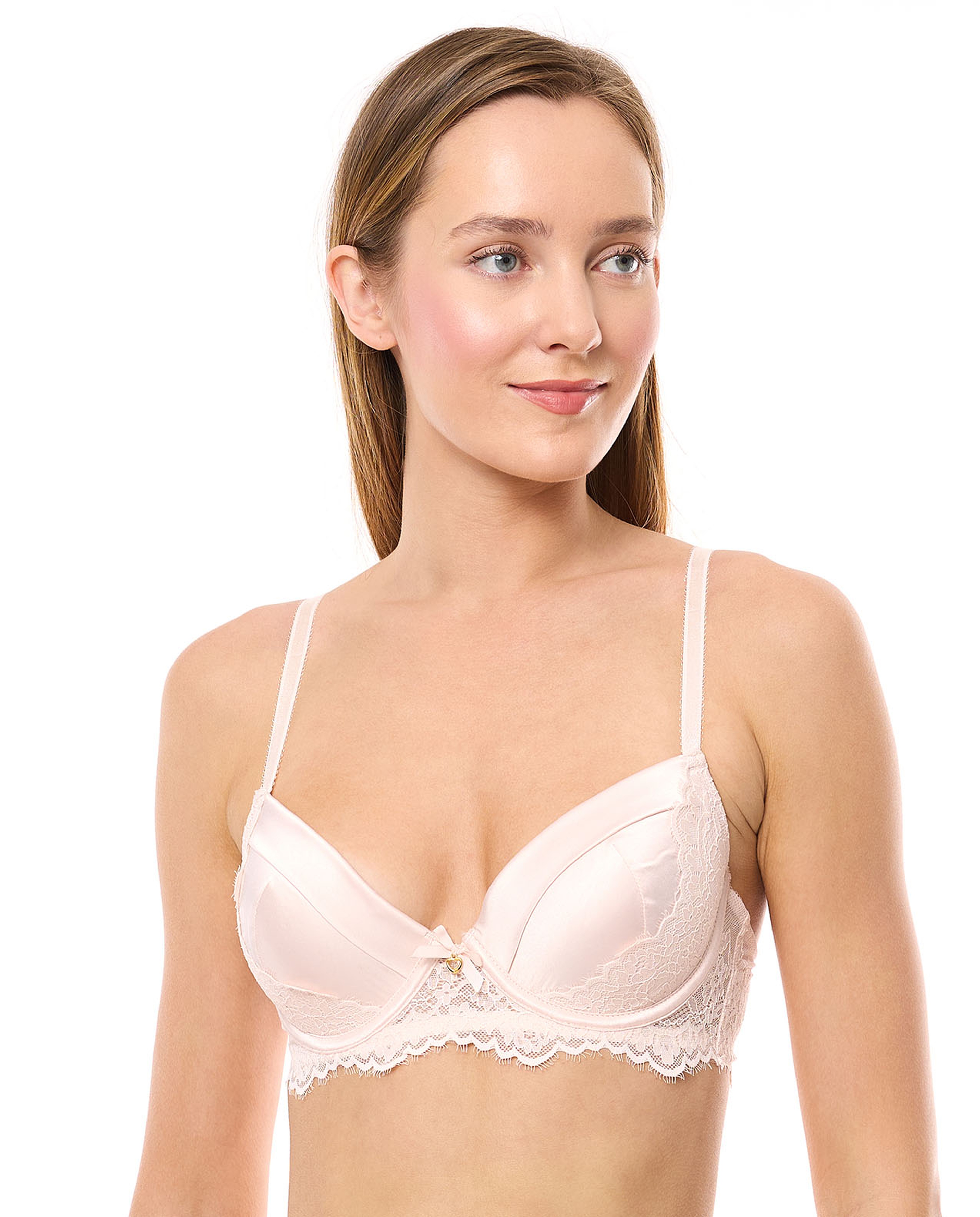 Lace Trim Push Up Bra