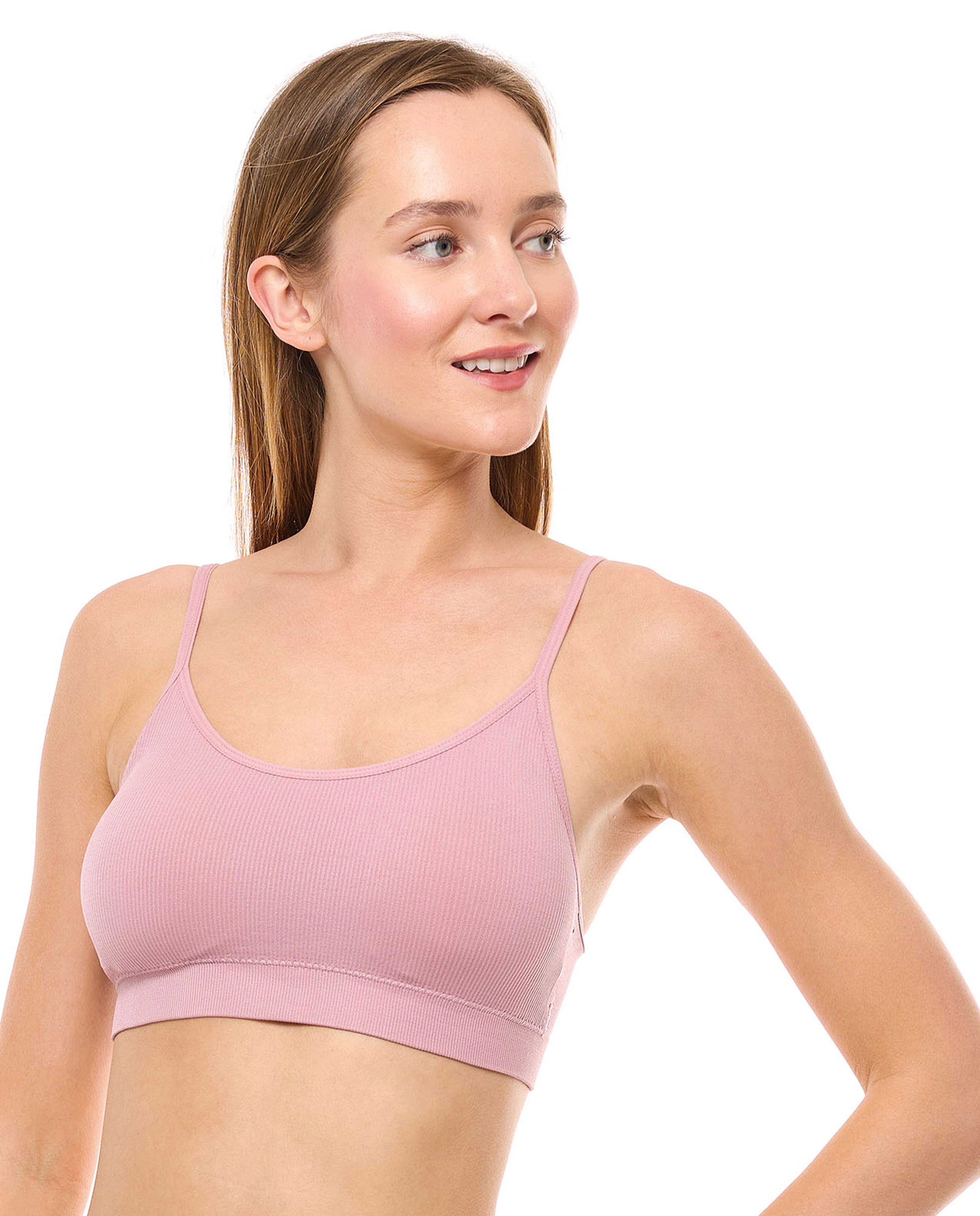 2 Pack Ribbed Padded Sports Bras