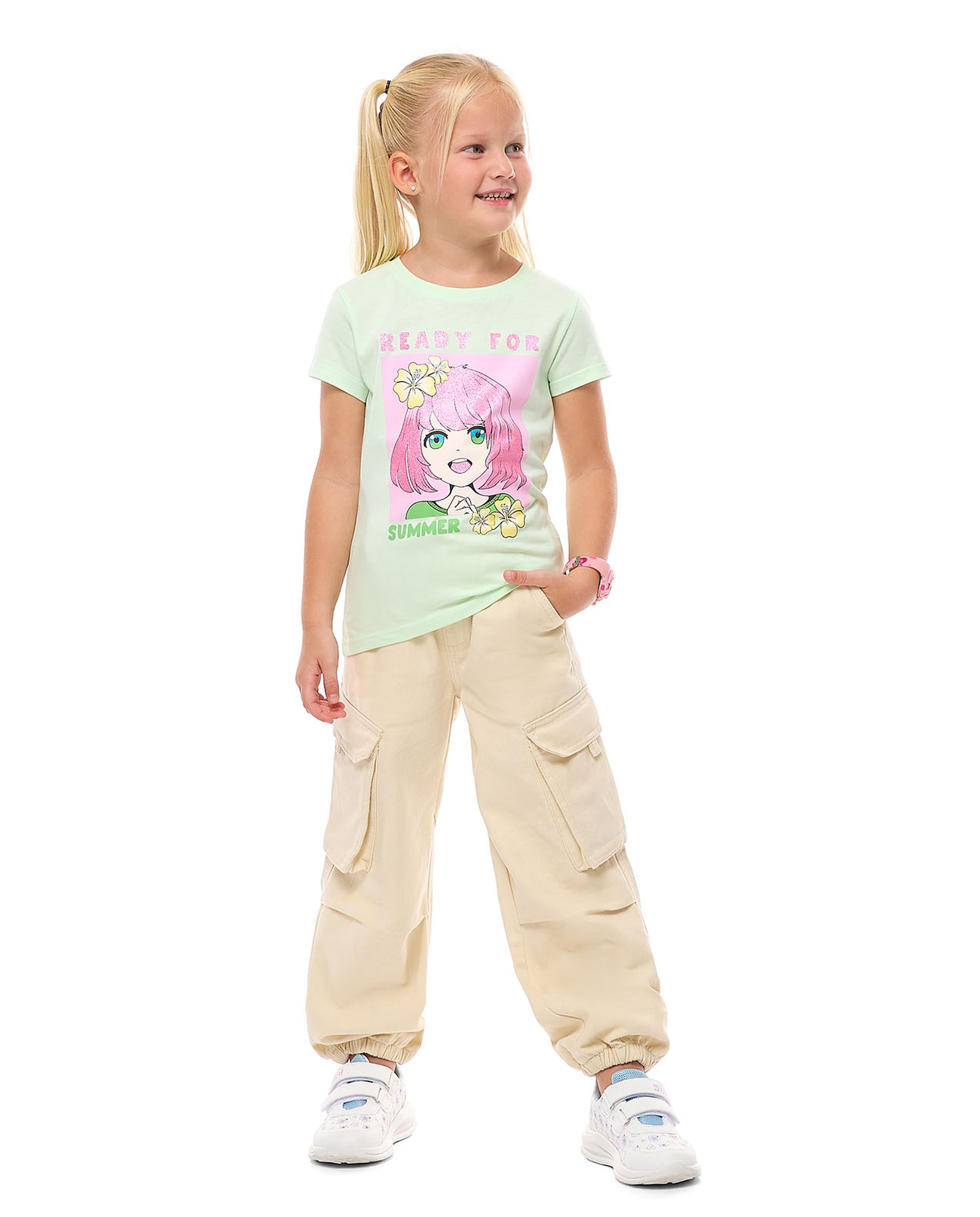 Printed T-Shirt with Crew Neck and Short Sleeves