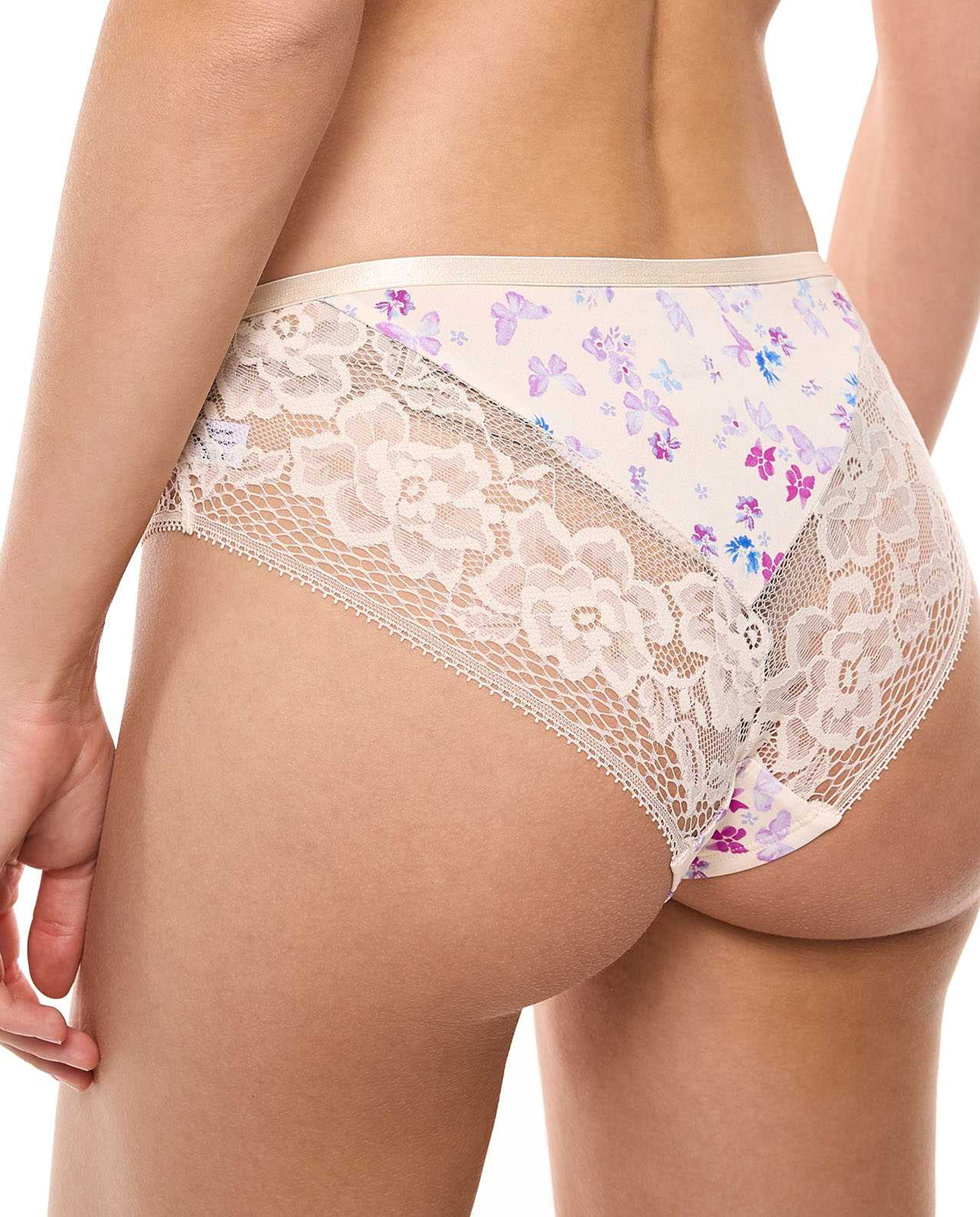 2 Pack Lace Waist Brazilian Briefs