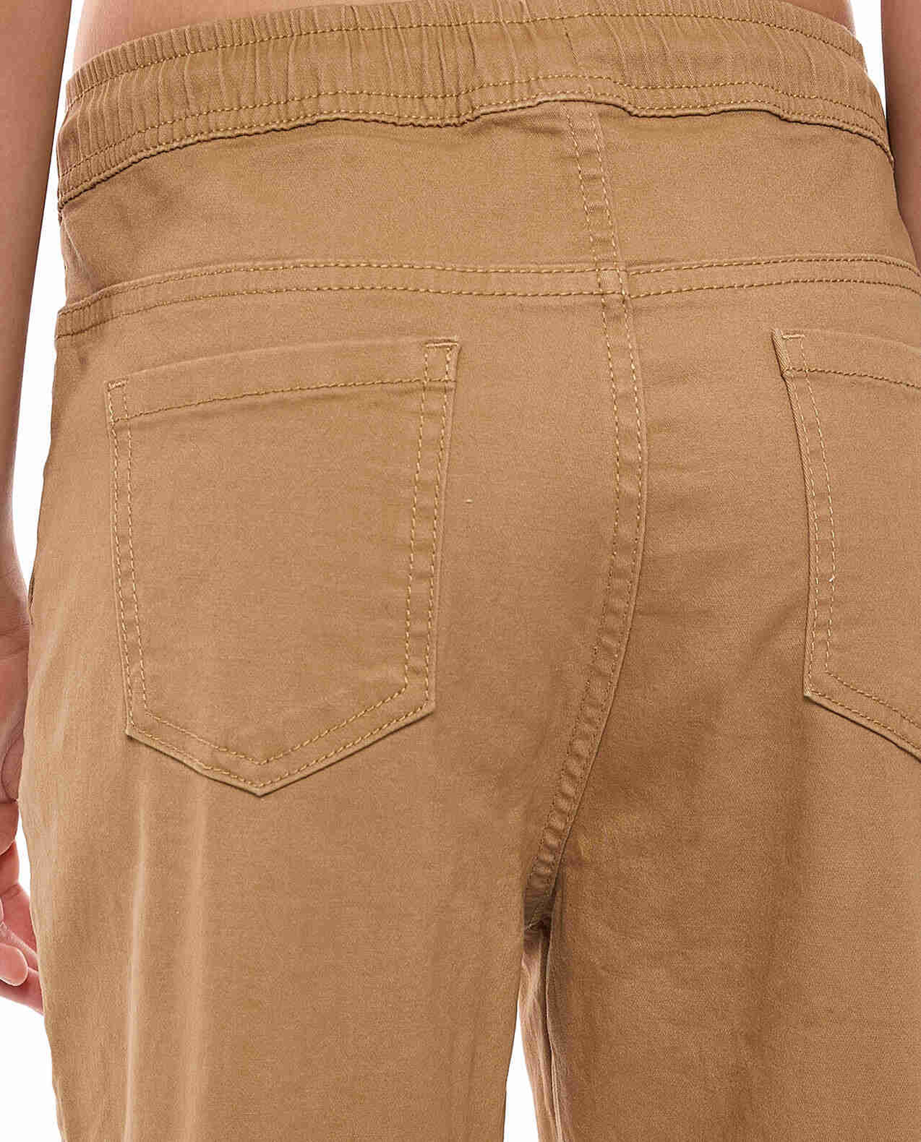 Solid Jogger Pants with Drawstring Waist