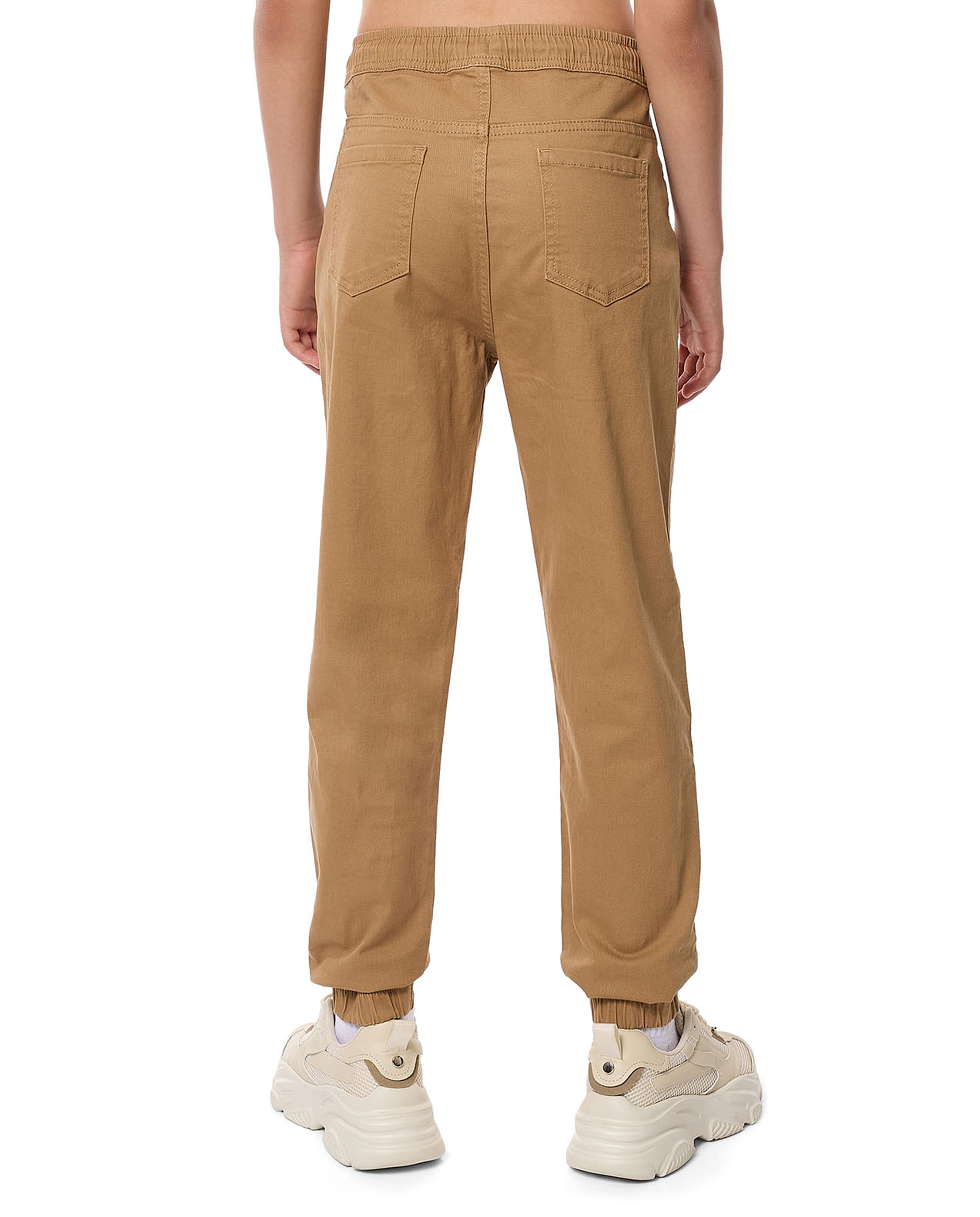 Solid Jogger Pants with Drawstring Waist