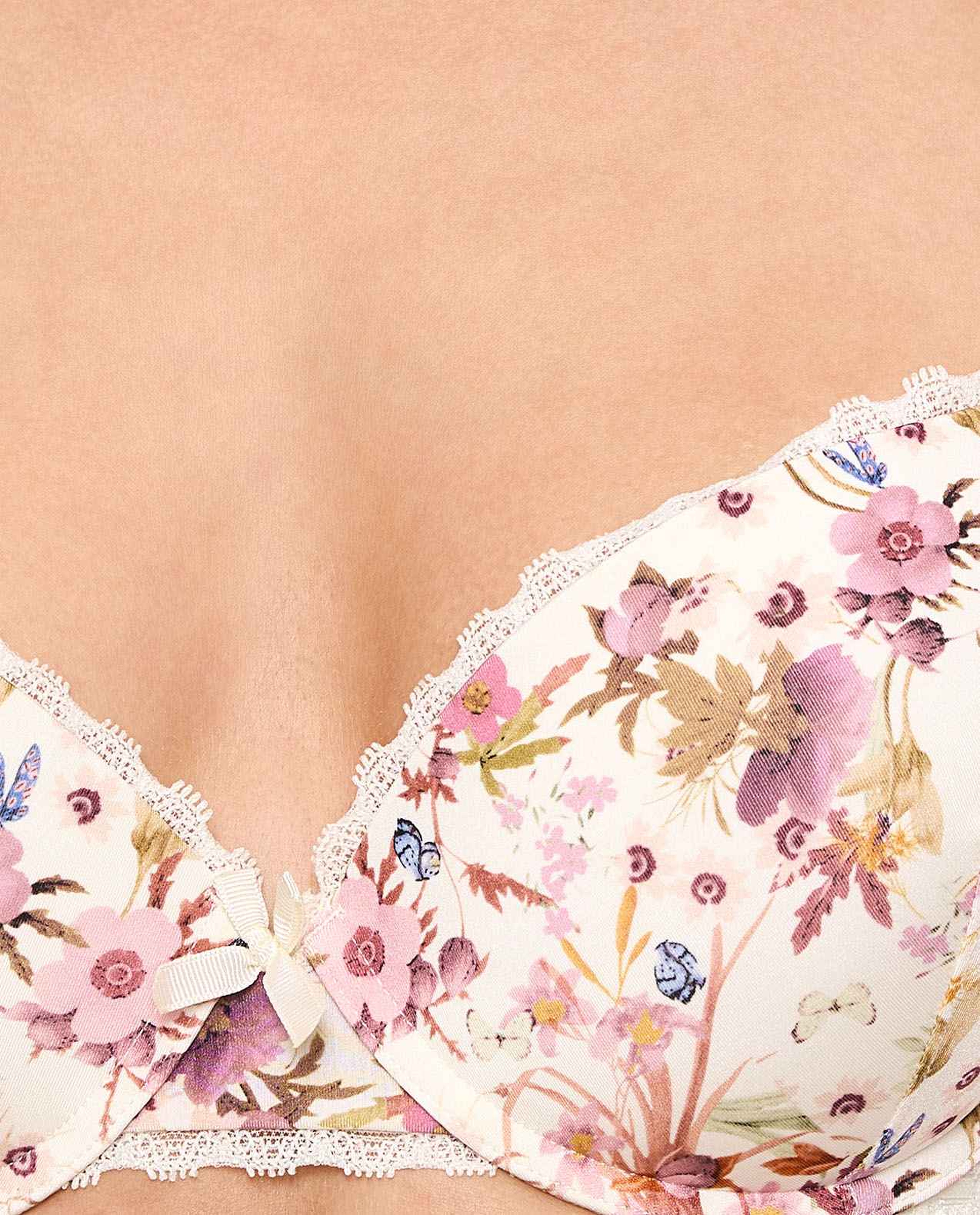 2 Pack Lace Trim Padded Bras