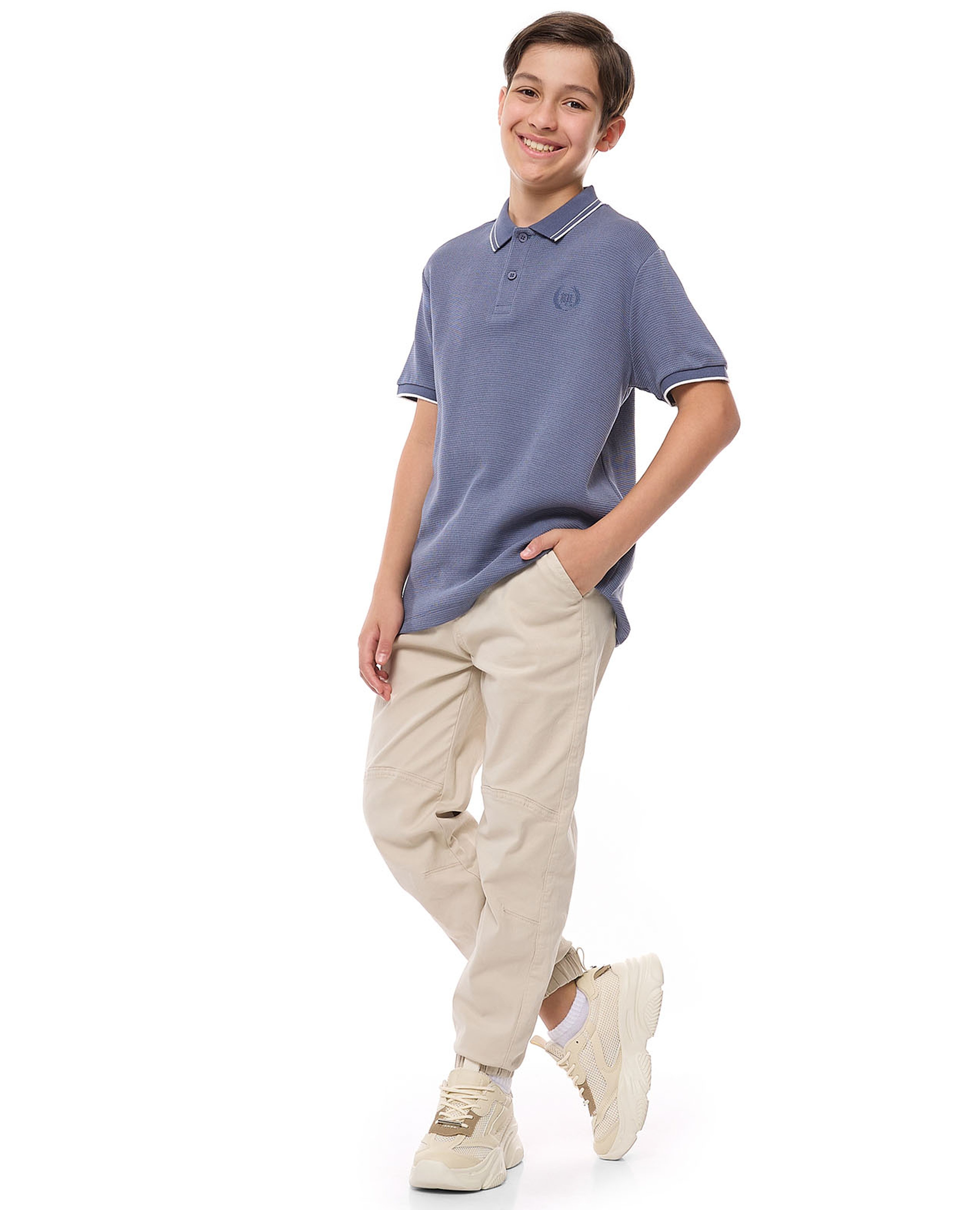 Solid Jogger Pants with Drawstring Waist