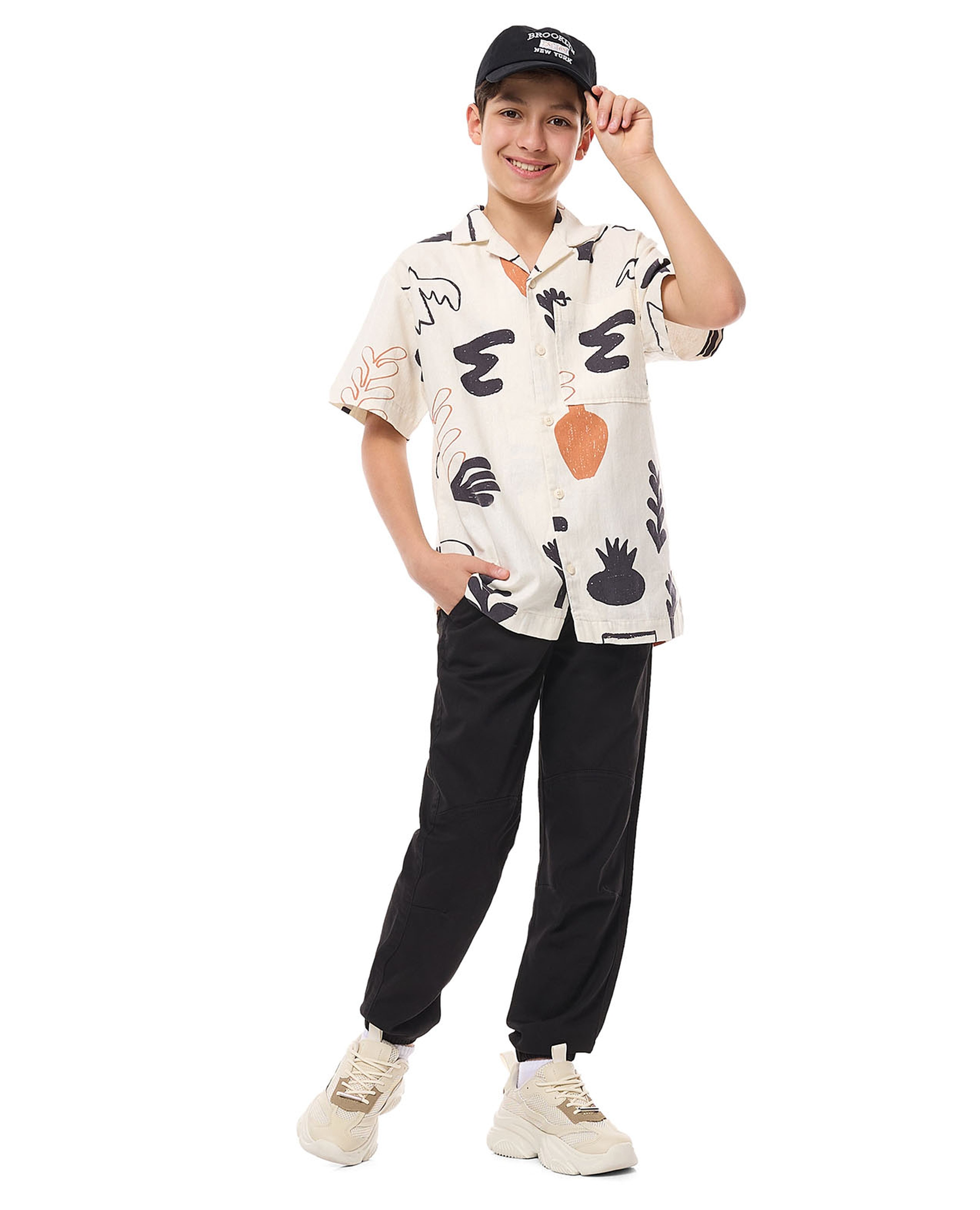 Solid Jogger Pants with Drawstring Waist