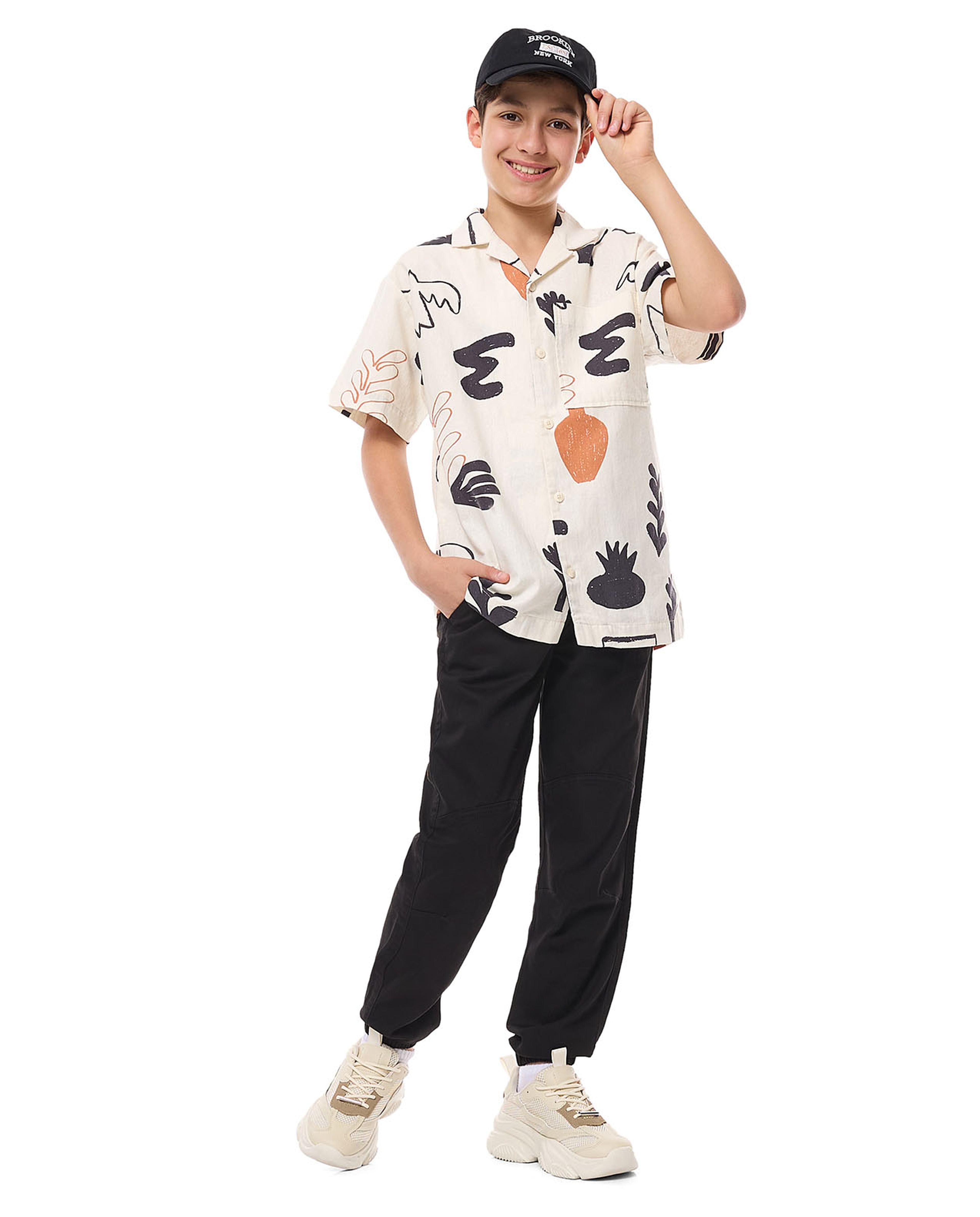 Solid Jogger Pants with Drawstring Waist