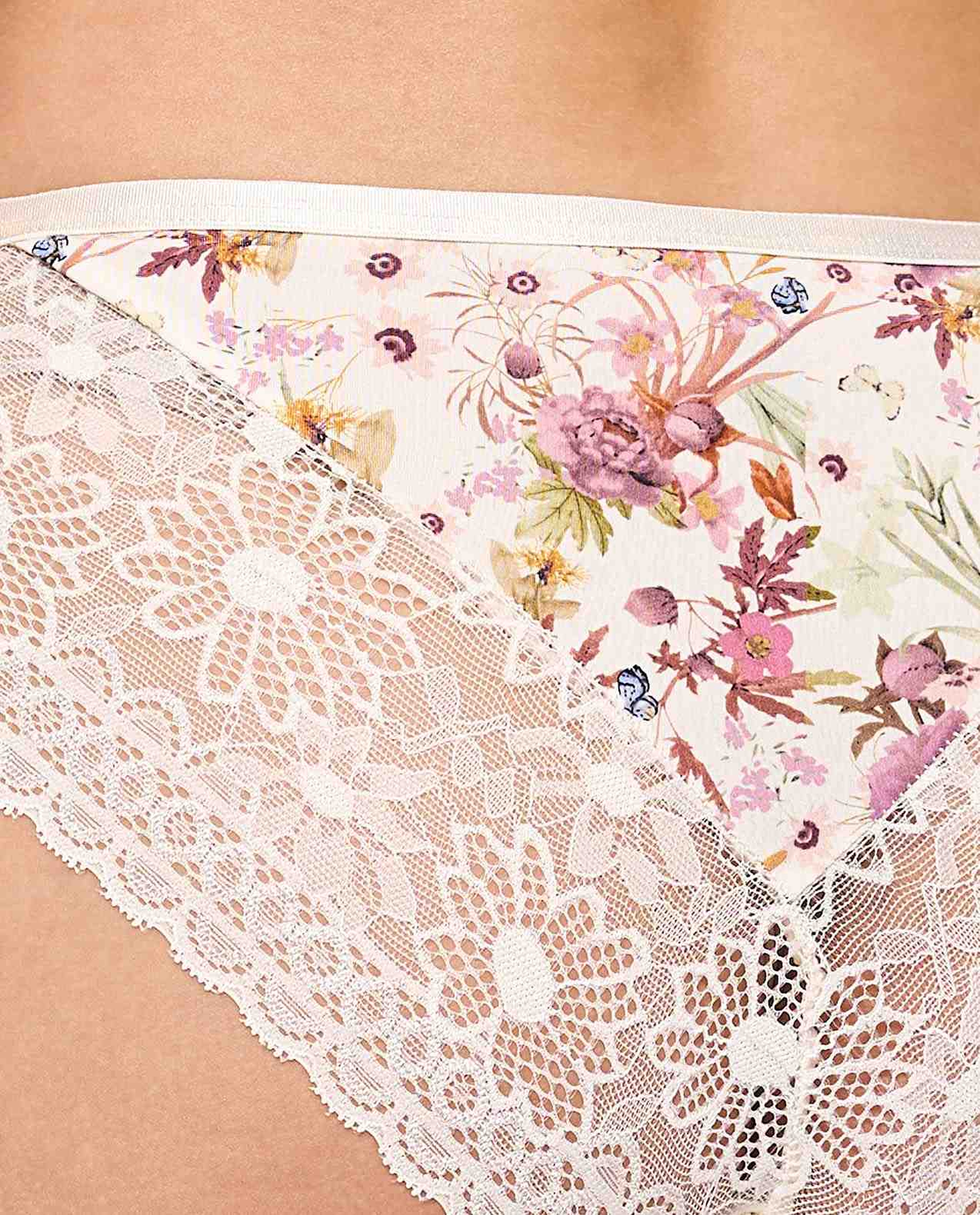 2 Pack Lace Waist Brazilian Briefs
