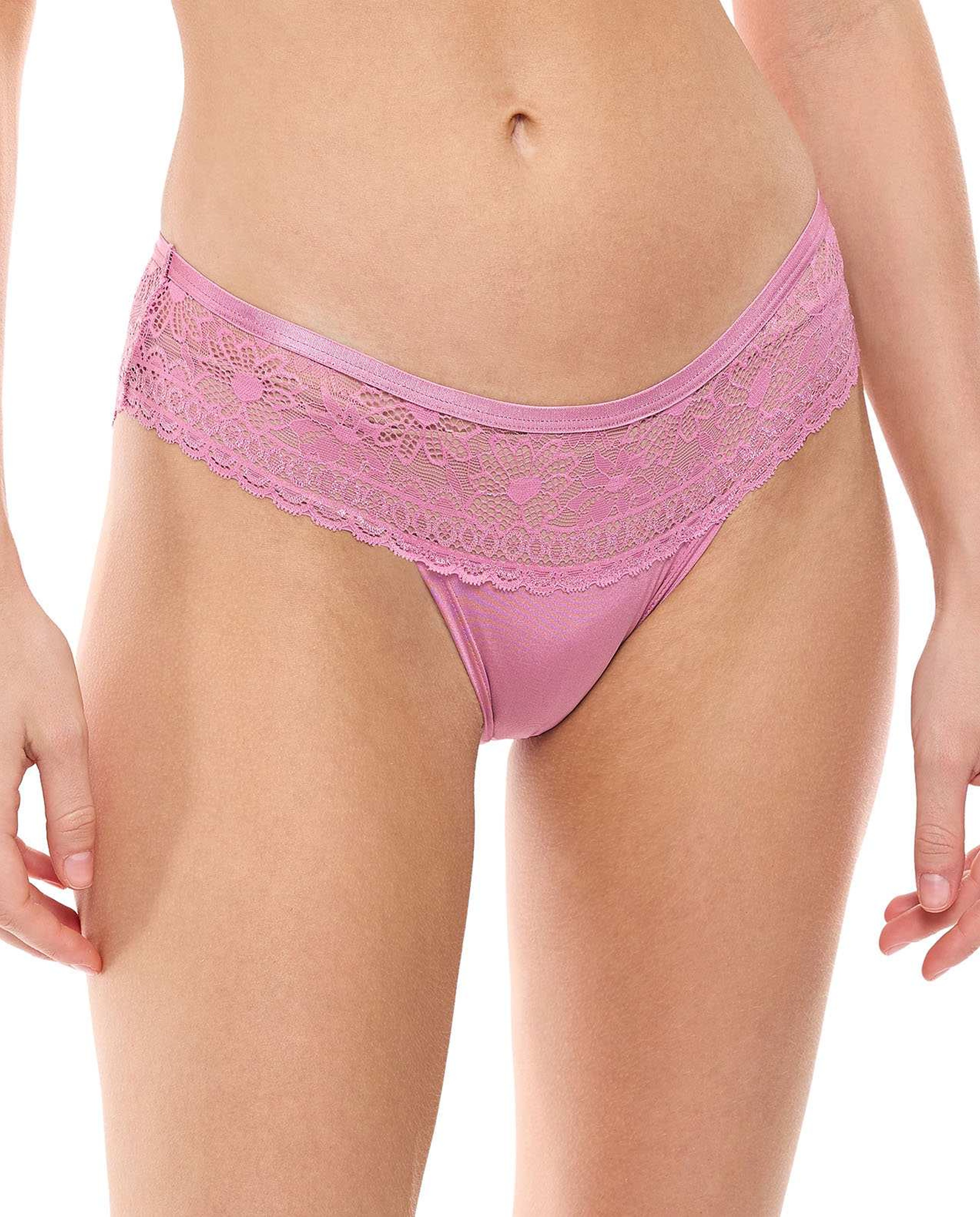 2 Pack Lace Waist Brazilian Briefs