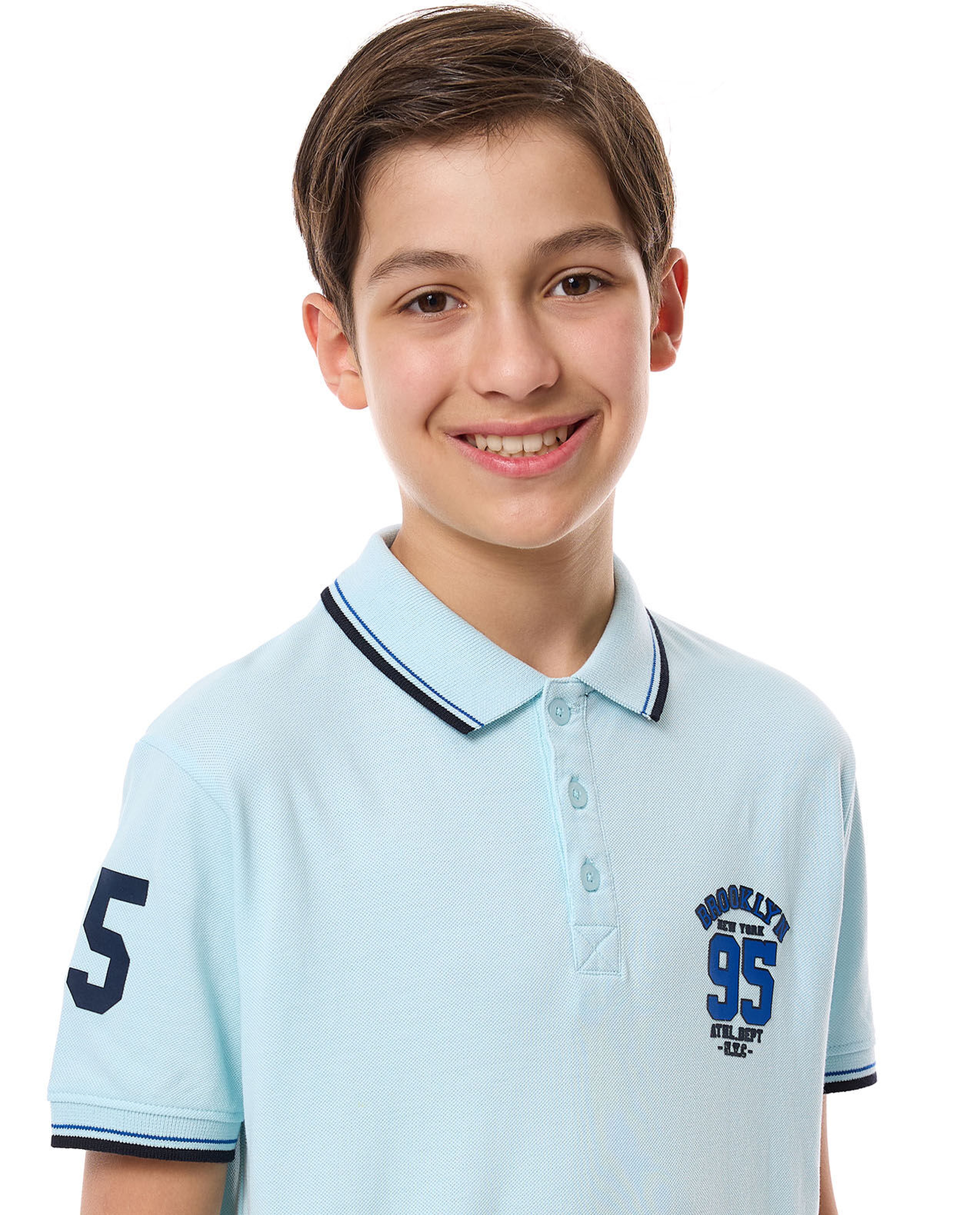 Printed Polo T-Shirt with Short Sleeves