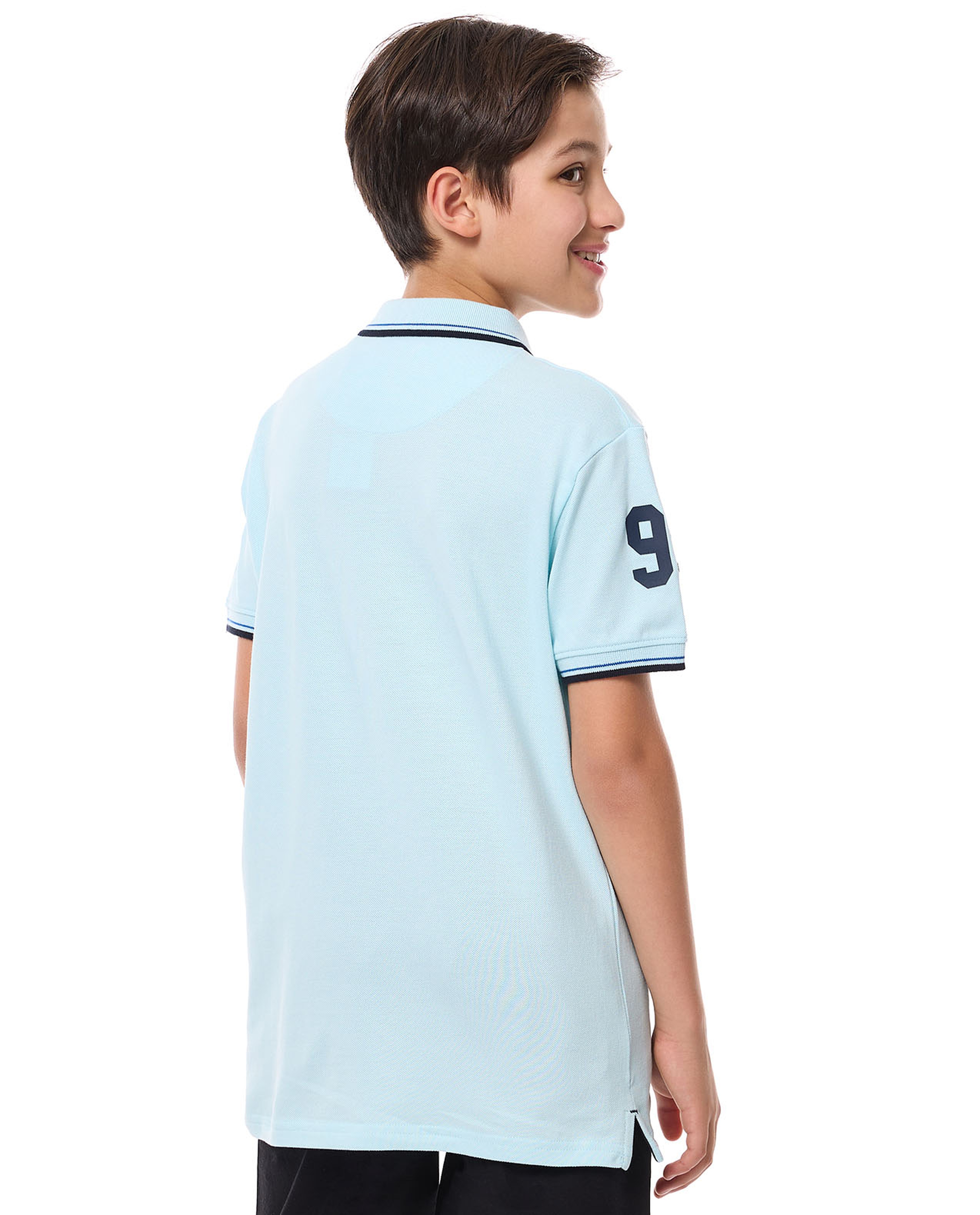 Printed Polo T-Shirt with Short Sleeves