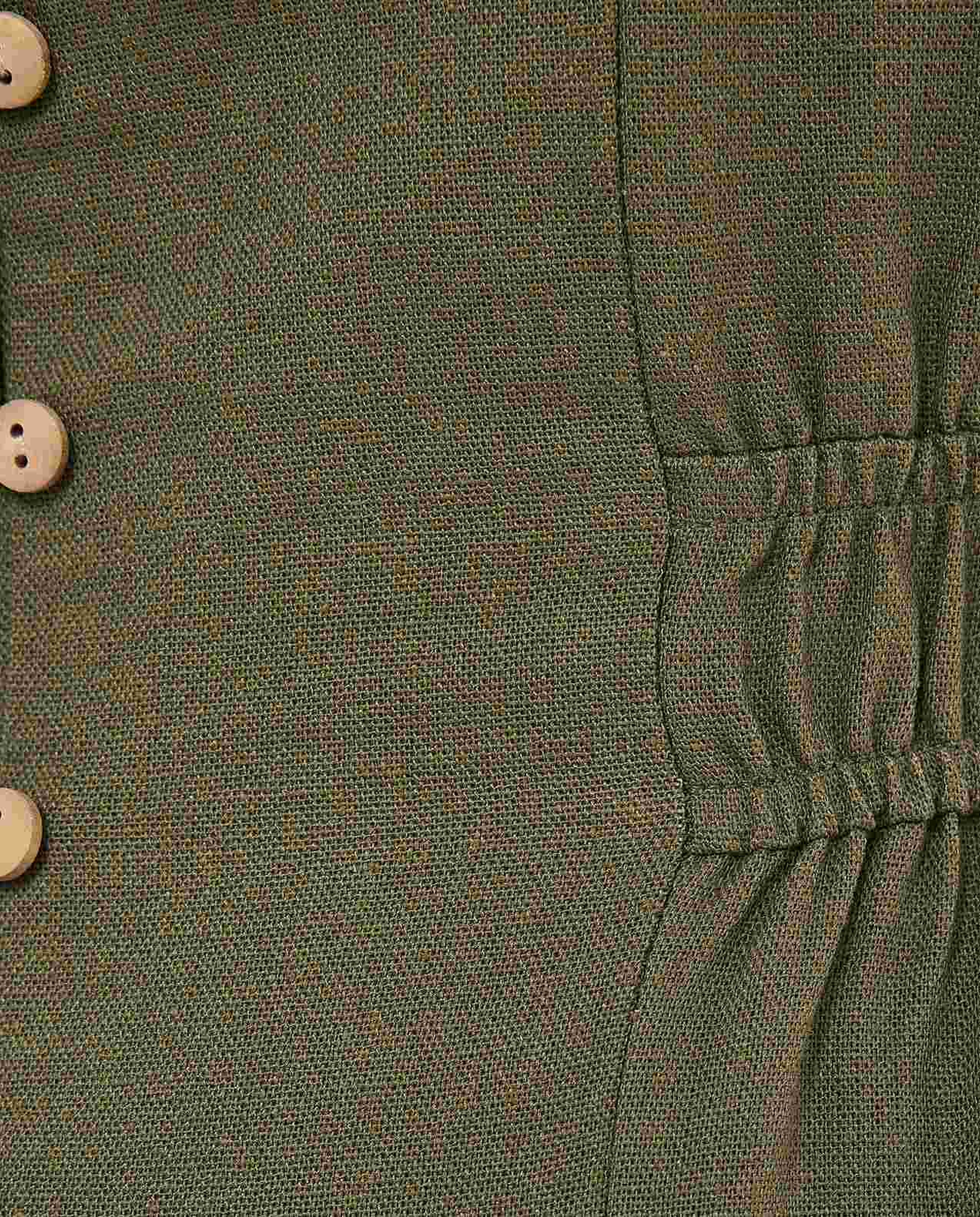 Ruched Side Shirt Dress with Classic Collar and Short Sleeves