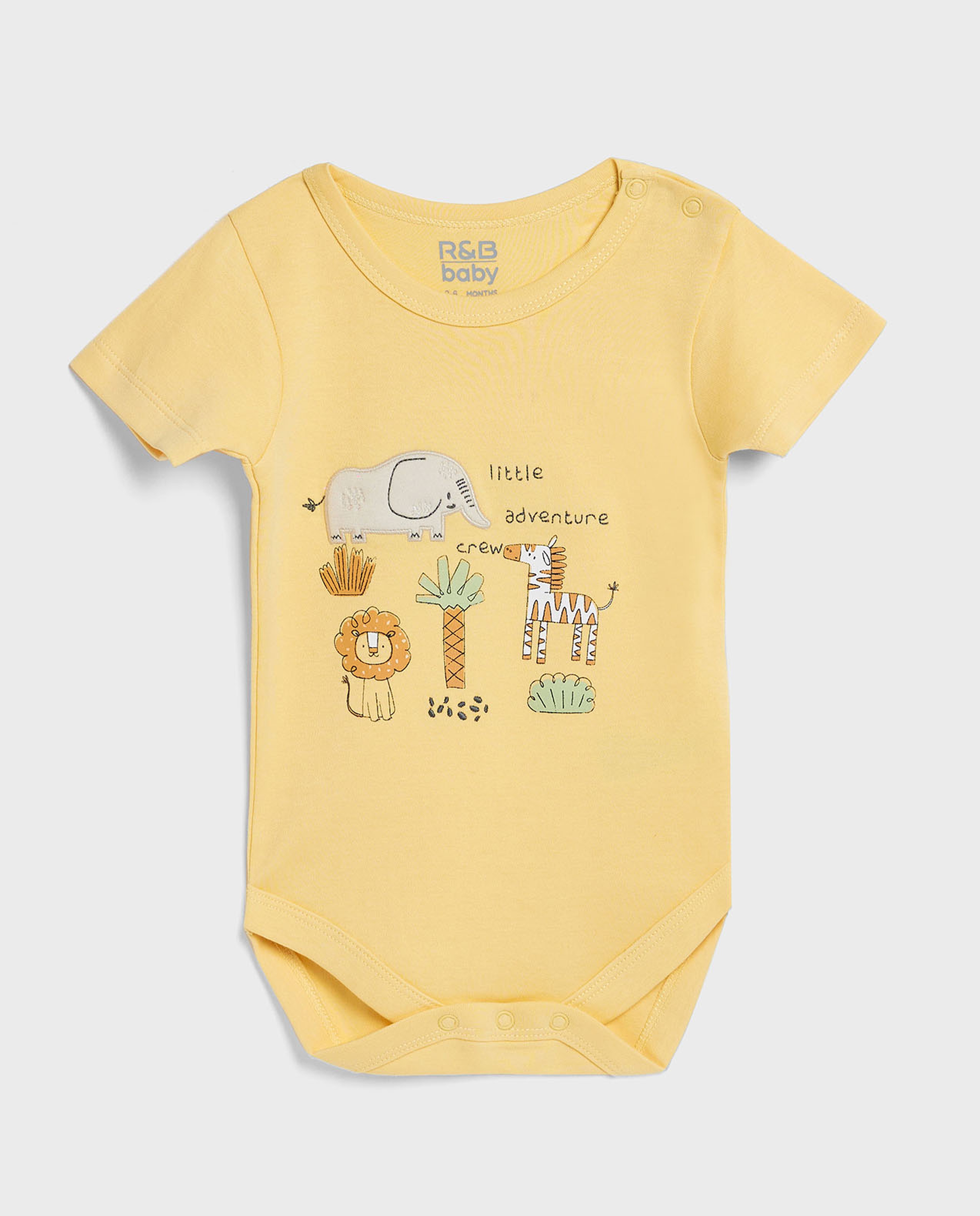 3 Pack Printed Bodysuits with Short Sleeves