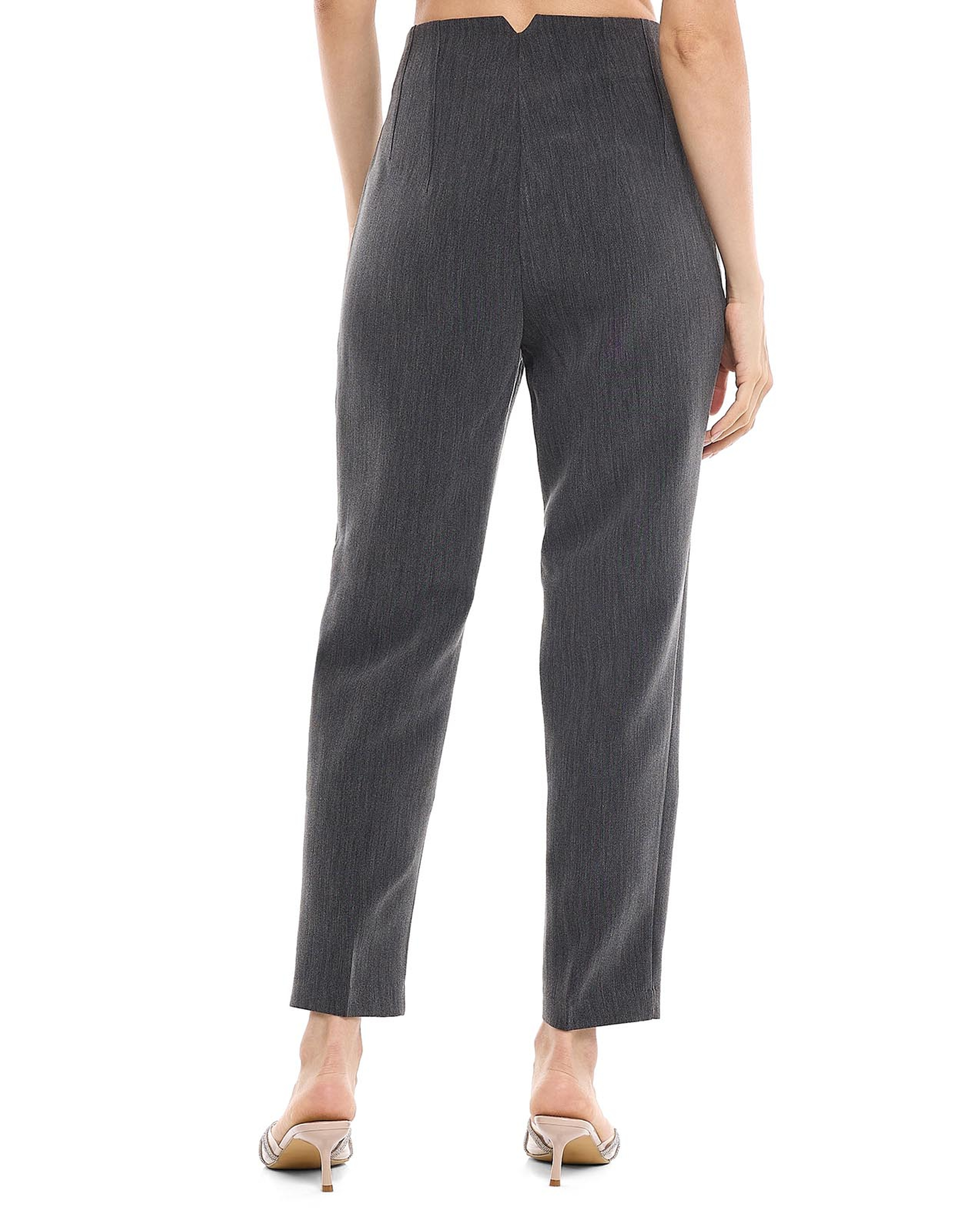 Solid Carrot Fit Trousers