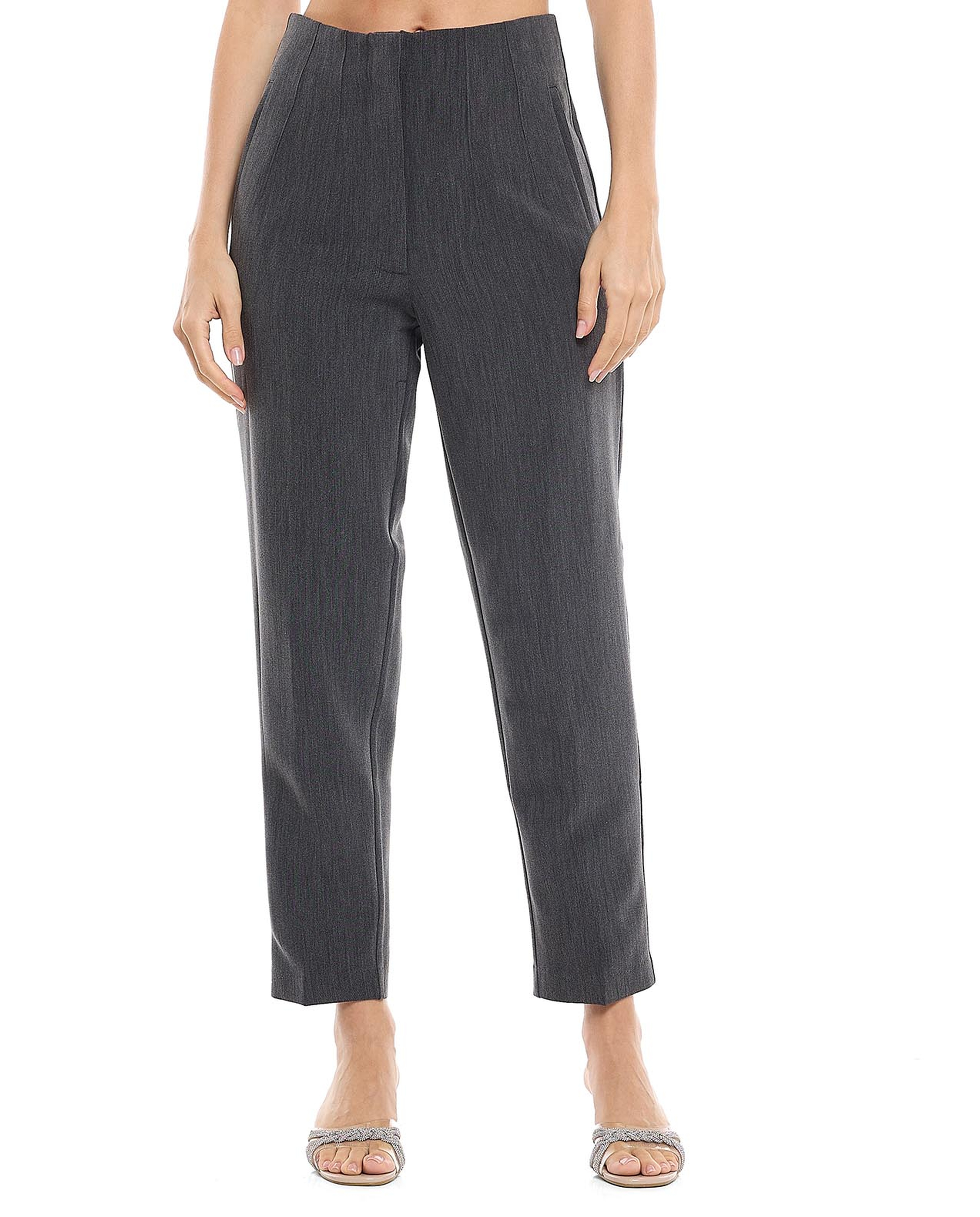 Solid Carrot Fit Trousers