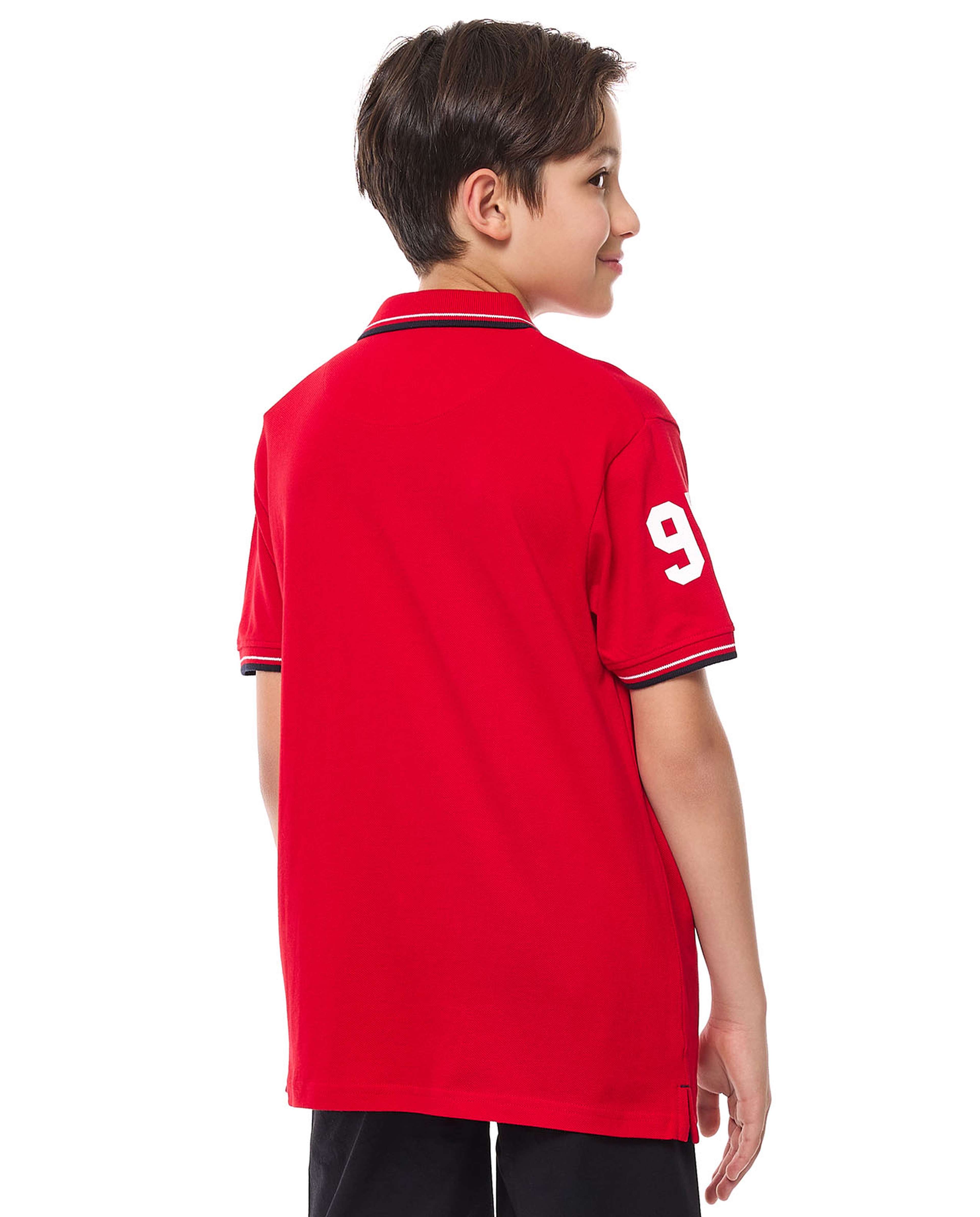 Printed Polo T-Shirt with Short Sleeves