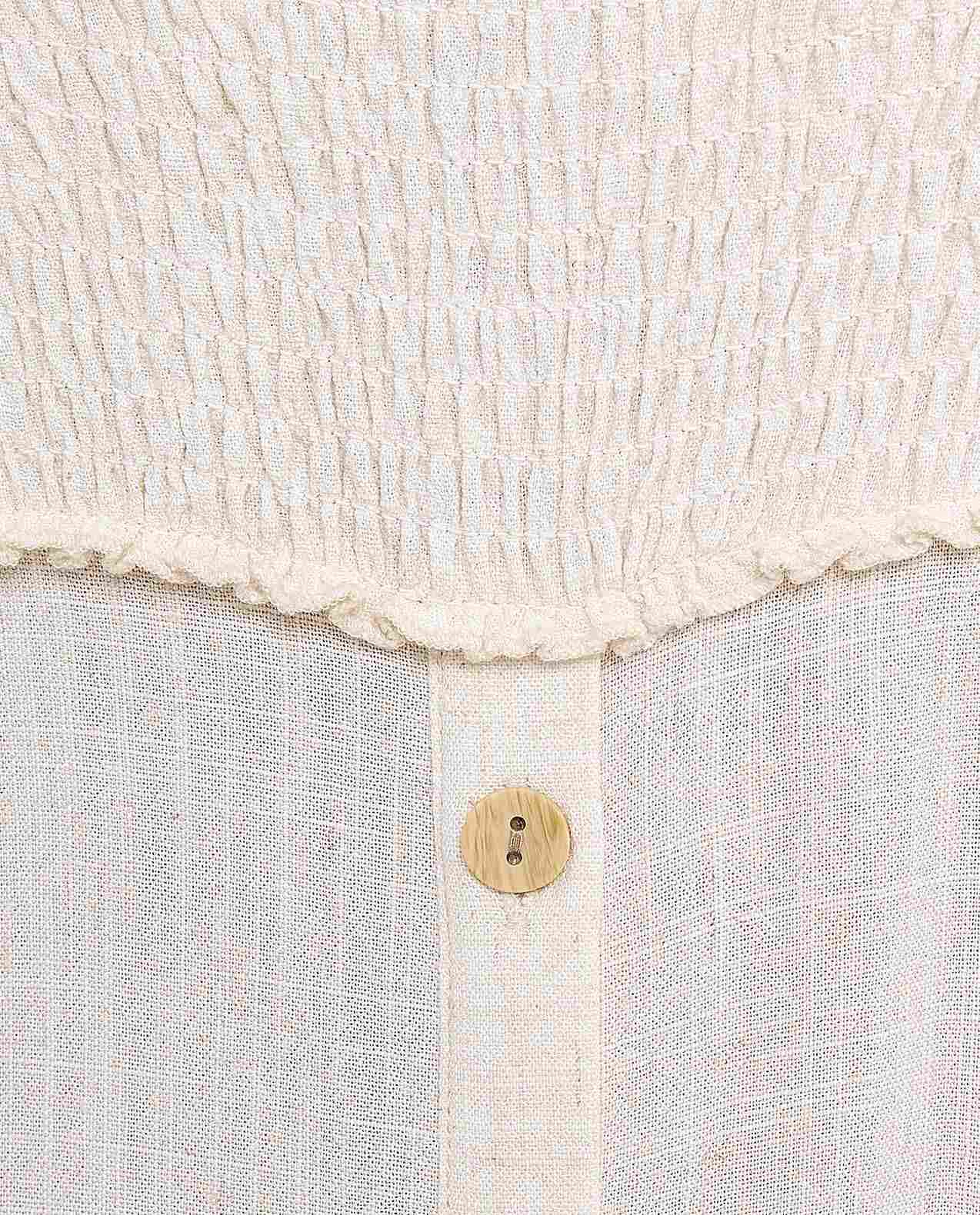 Smocked Sleeveless Dress with Square Neck