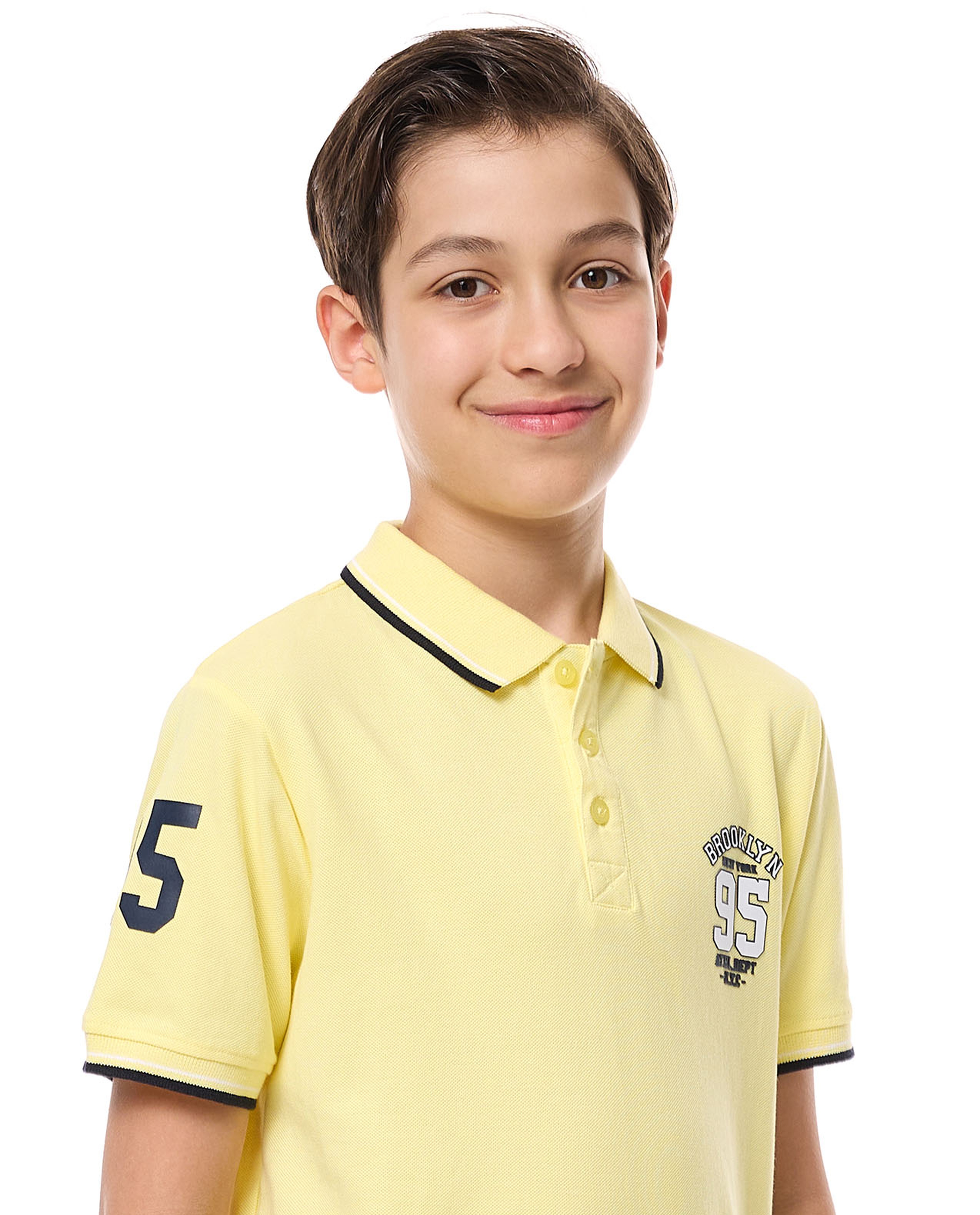 Printed Polo T-Shirt with Short Sleeves