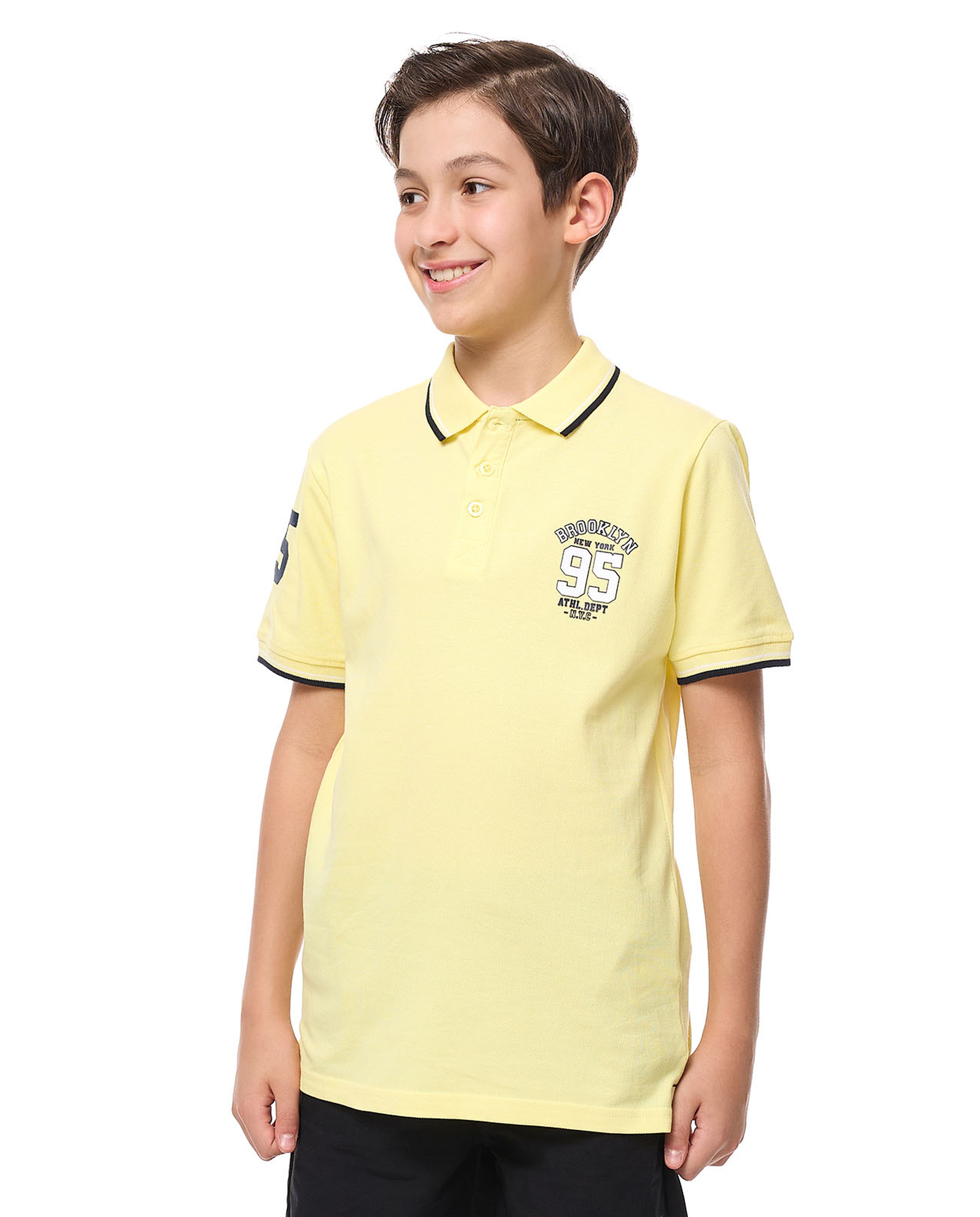 Printed Polo T-Shirt with Short Sleeves