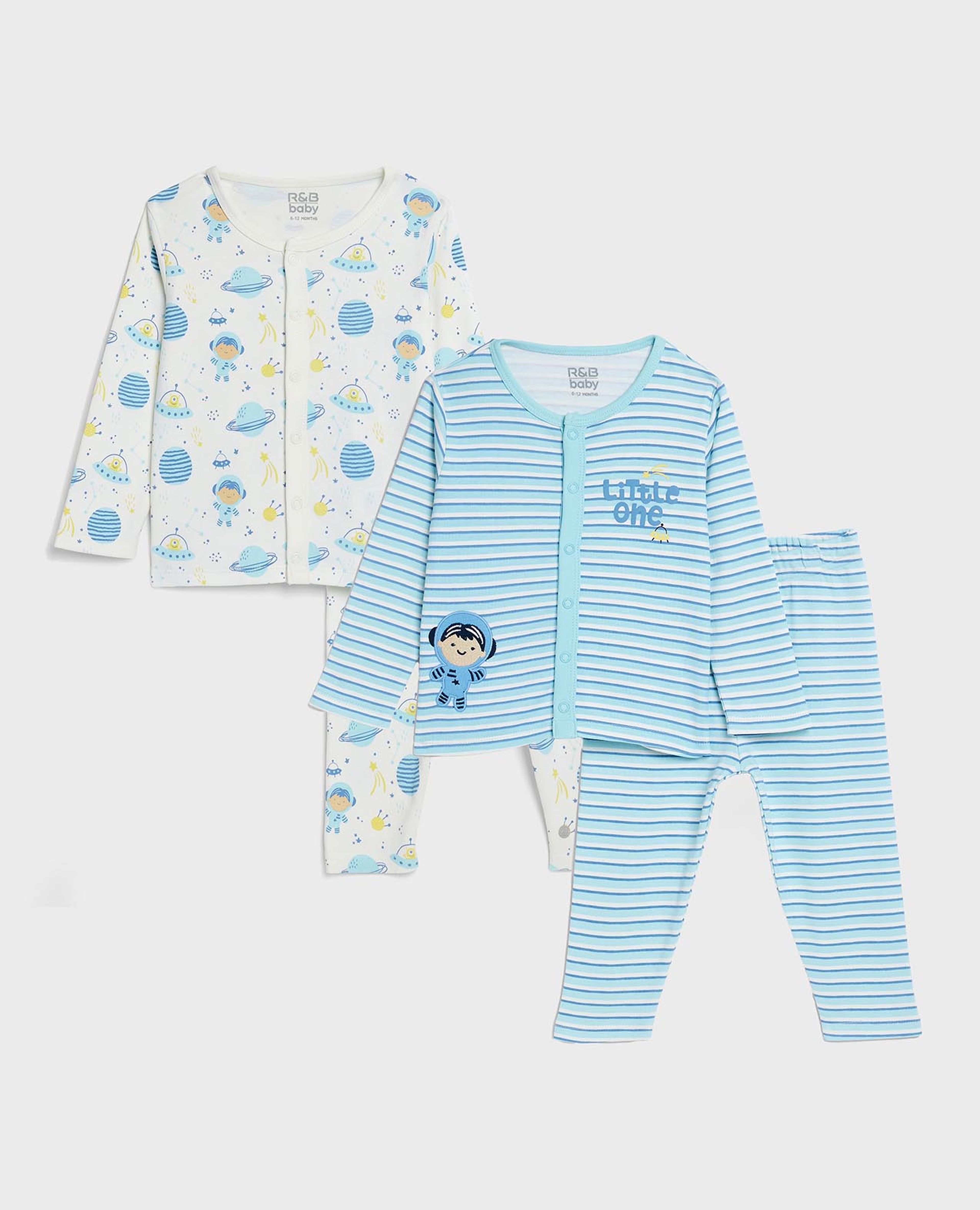 طقم توب وبنطال بطبعة - قطعتين